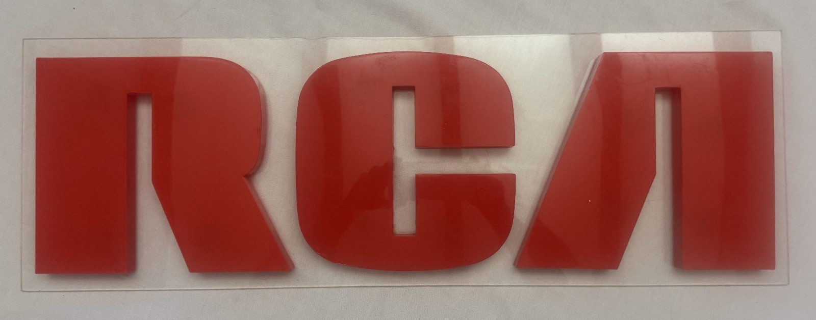 15% SALE – Vintage 1970s RCA Store Display Sign Plexiglass Acrylic Block Letters