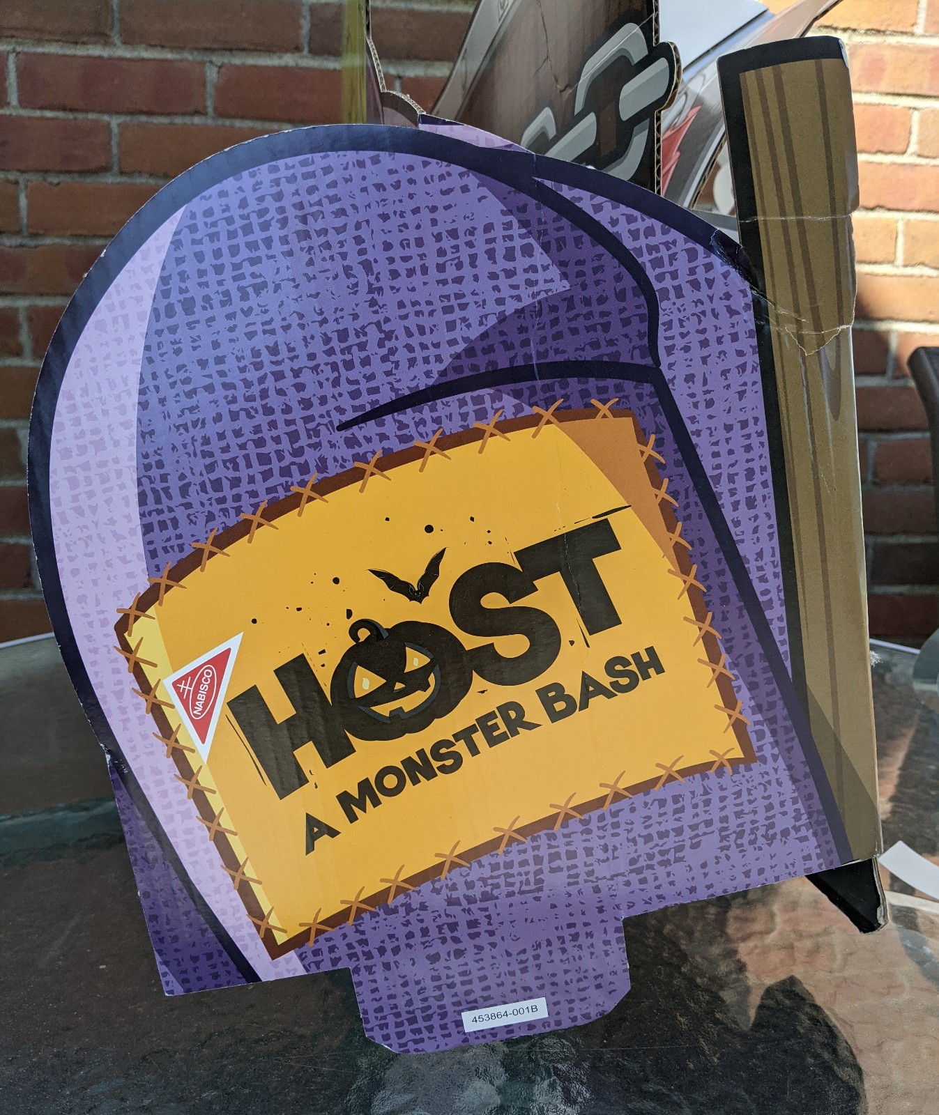 Nabisco Halloween Frankenstein Cardboard Display Sign Host A Monster Bash