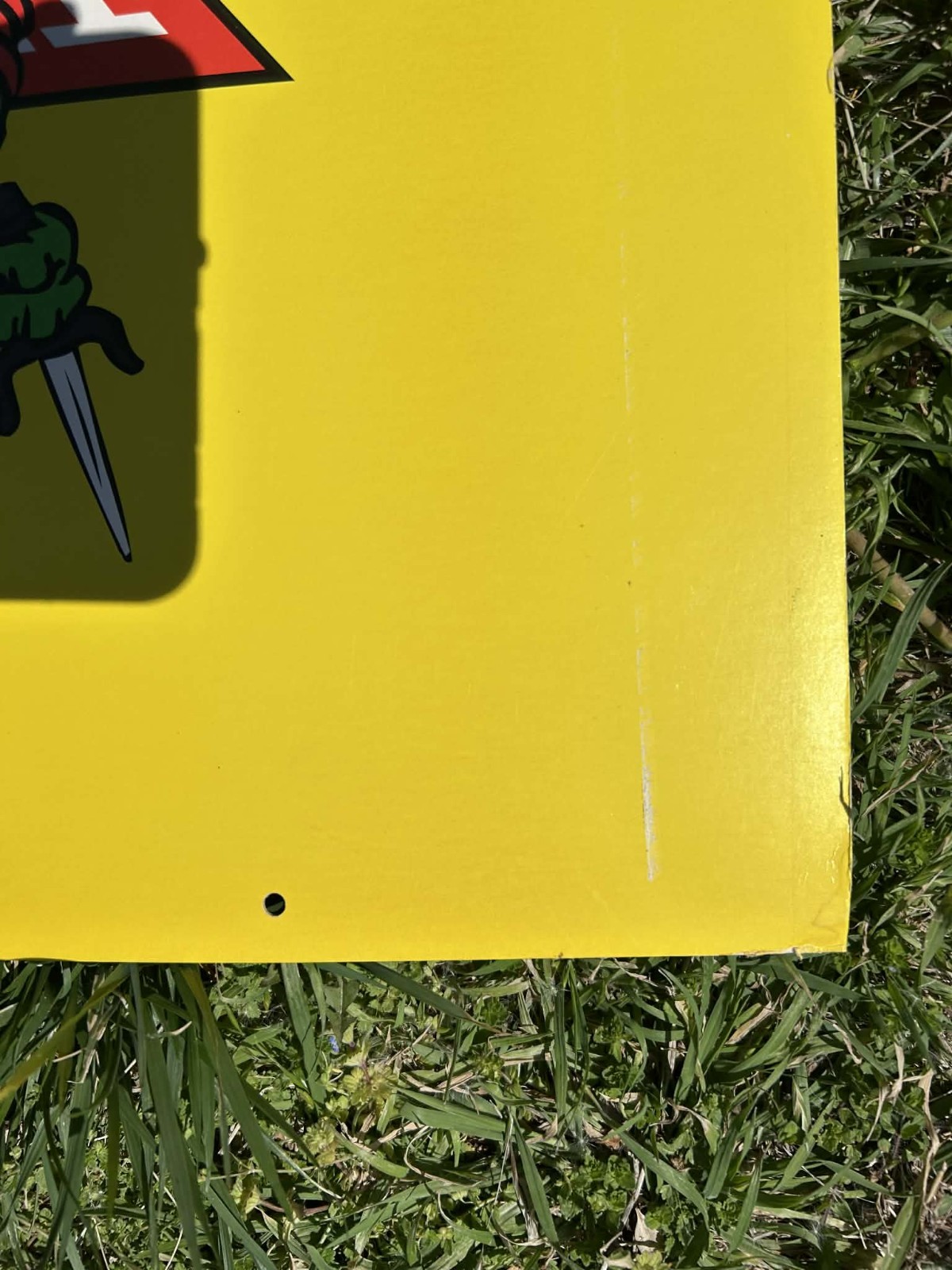 VINTAGE 80s TEENAGE MUTANT NINJA TURTLES TMNT TOY DOUBLE SIDED ADVERTISING SIGN