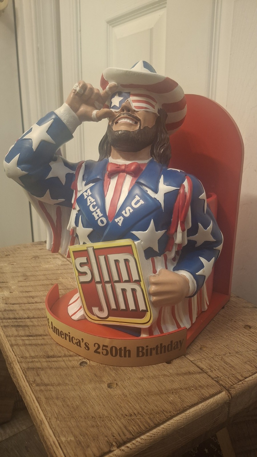 Slim Jim Collector Series 2026 Randy Savage Store Display Red White Blue