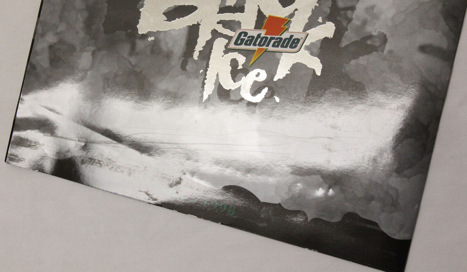 Gatorade Limited Edition Black Ice 1998 Bottle Italian Store Display & Poster