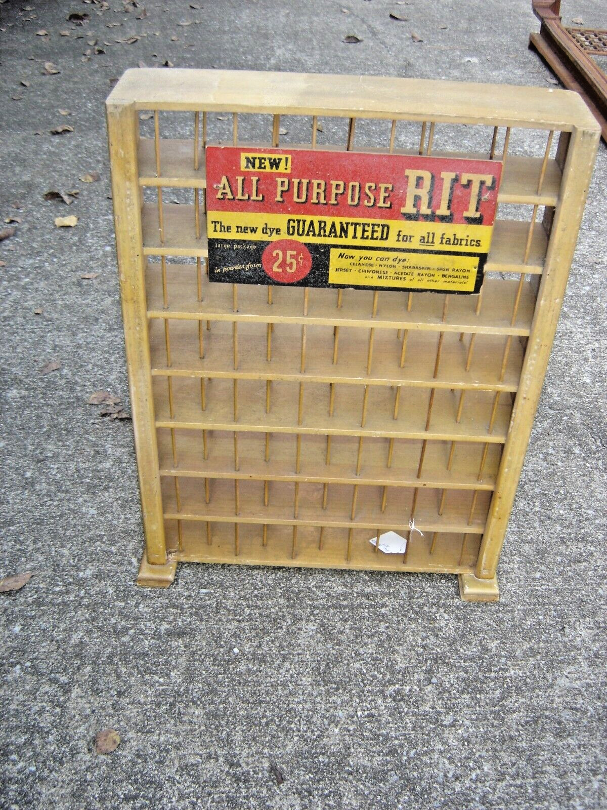Antique ~ Salvage ~ Original Rit Dye Country Store Display Case #8884