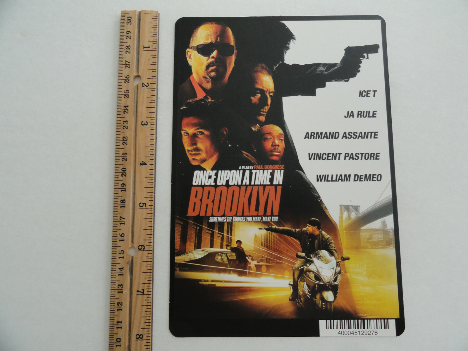 ONCE UPON A TIME IN BROOKLYN – ICE T – BLOCKBUSTER VIDEO BACKER CARD 5″X8″