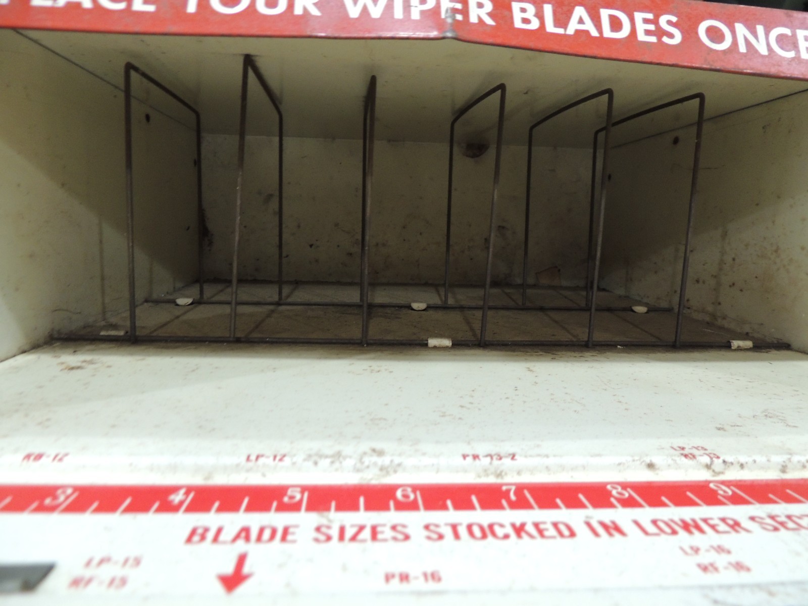 Vintage GM dealer 10X14X18 TRICO windshield wiper/arms/ display cabinet
