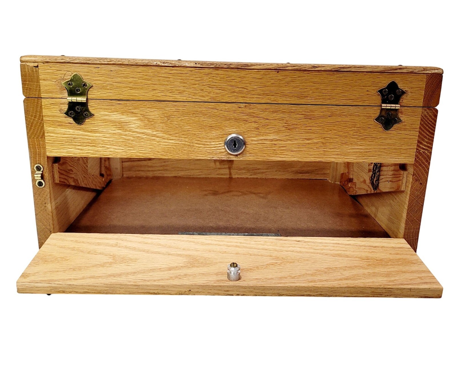 Henry Hanson Ace Original Tap & Die Wood Glass Display Case w/ Taps and Dies