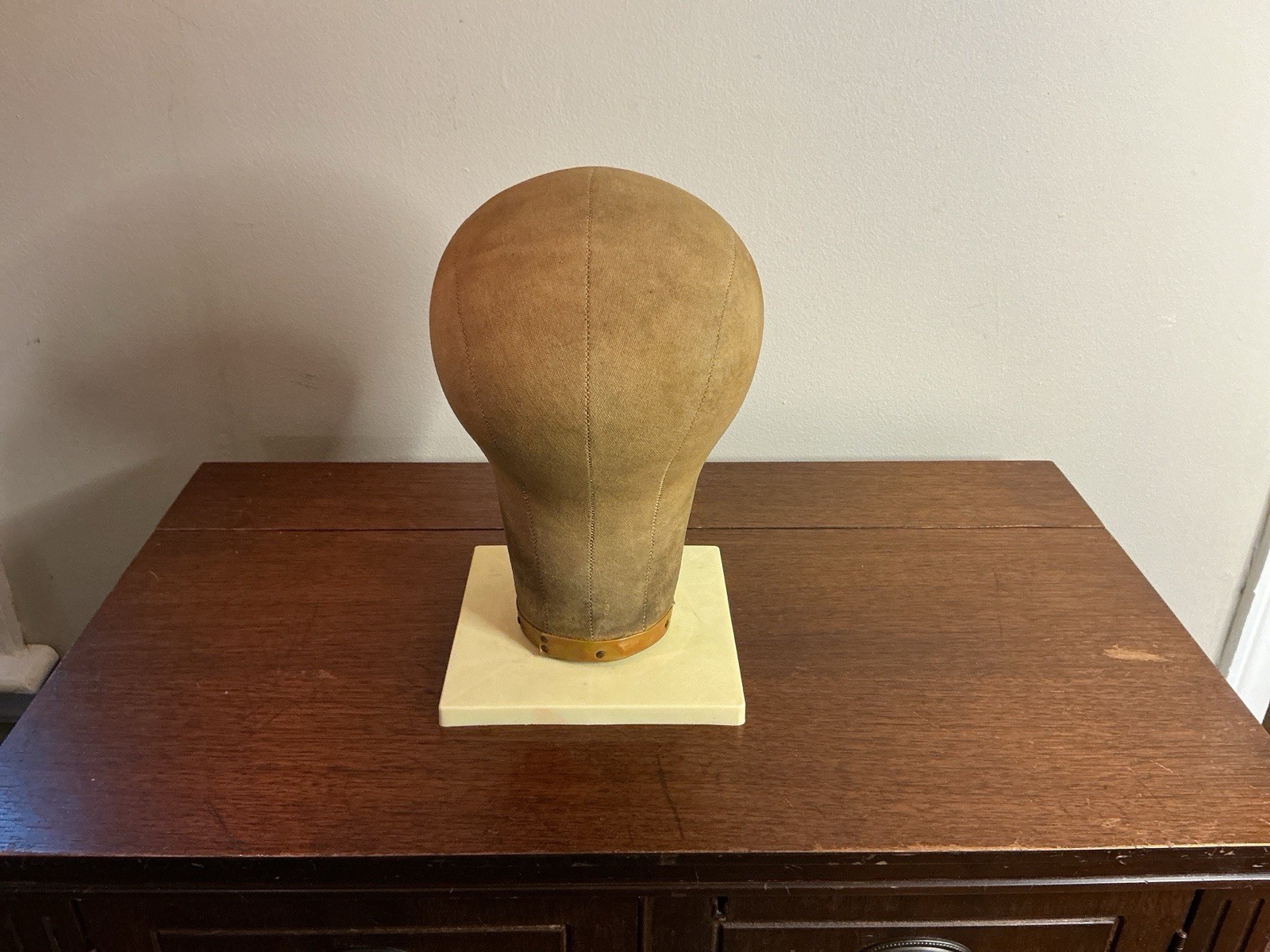 ANTIQUE MILLINERY HEAD Store Display Primitive Hat Mannequi