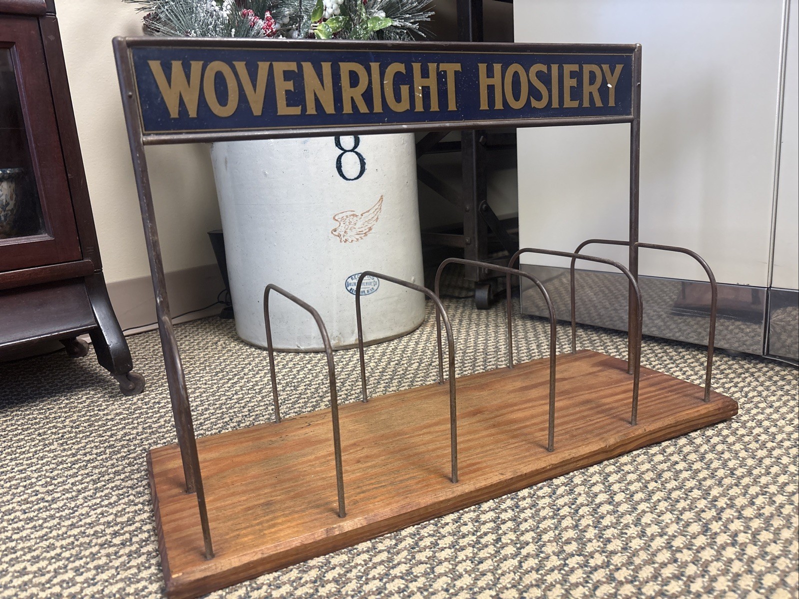 Antique General Store Counter Clothing Display Wovenright Hosiery Cleveland Ohio