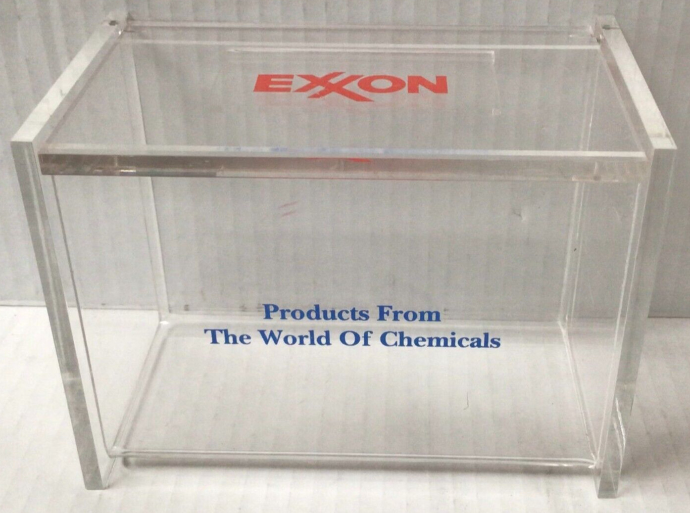 VTG Exxon Gas Station Container Display Box Flip Lid Oil Advertising 937A
