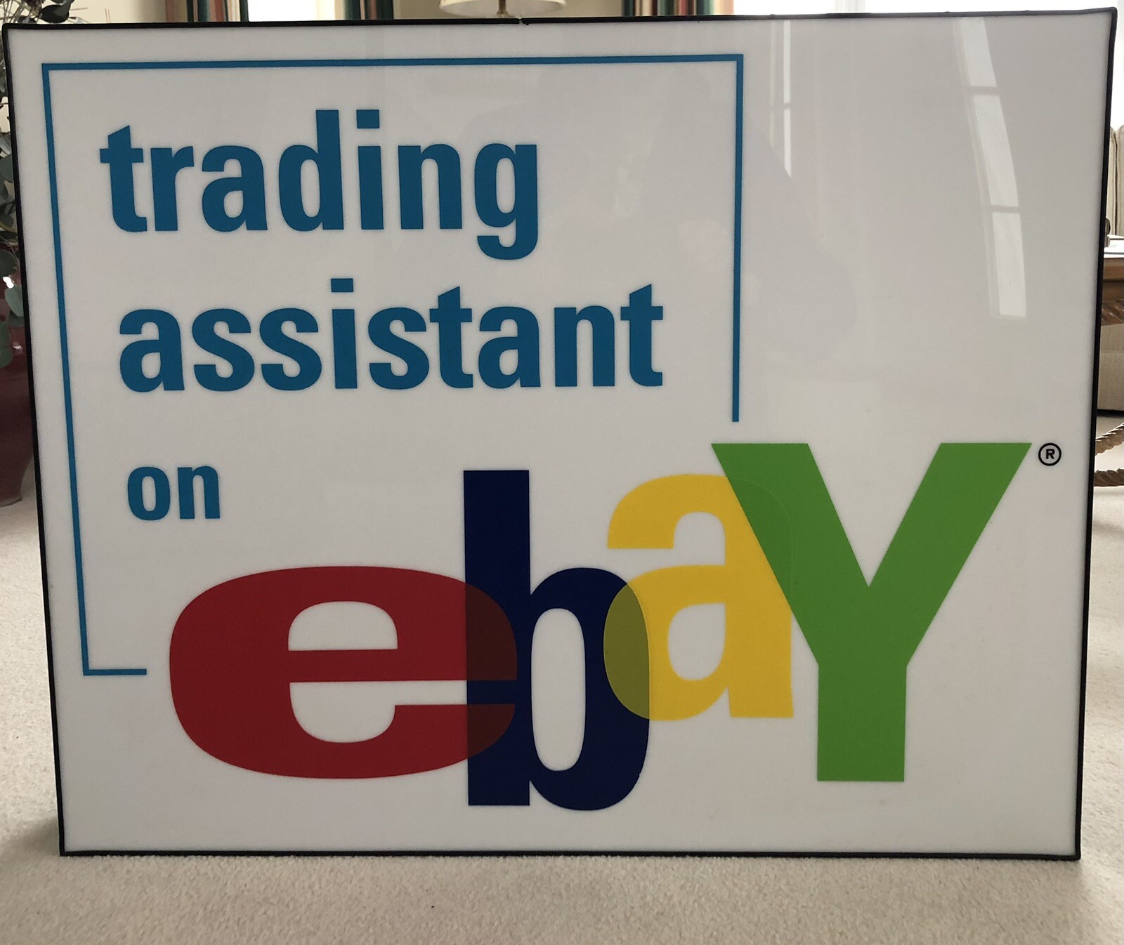 Rare eBay Trading Assistant Store 30″ x 24″ x 5-1/4″ Plexiglass Lighted Sign