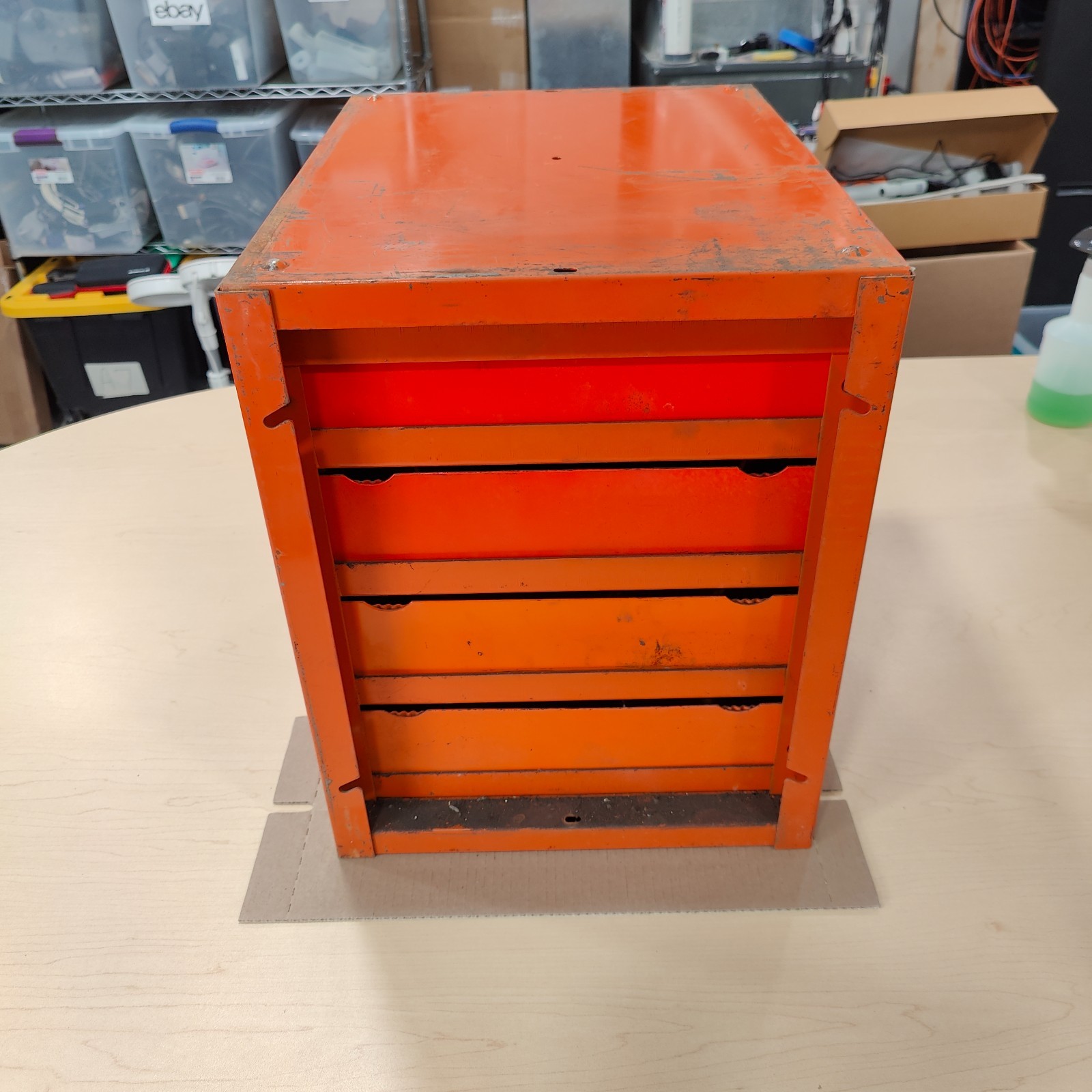 Vintage Dorman Auto Parts Bin 4 Drawer Cabinet Counter Tool Organizer Industrial