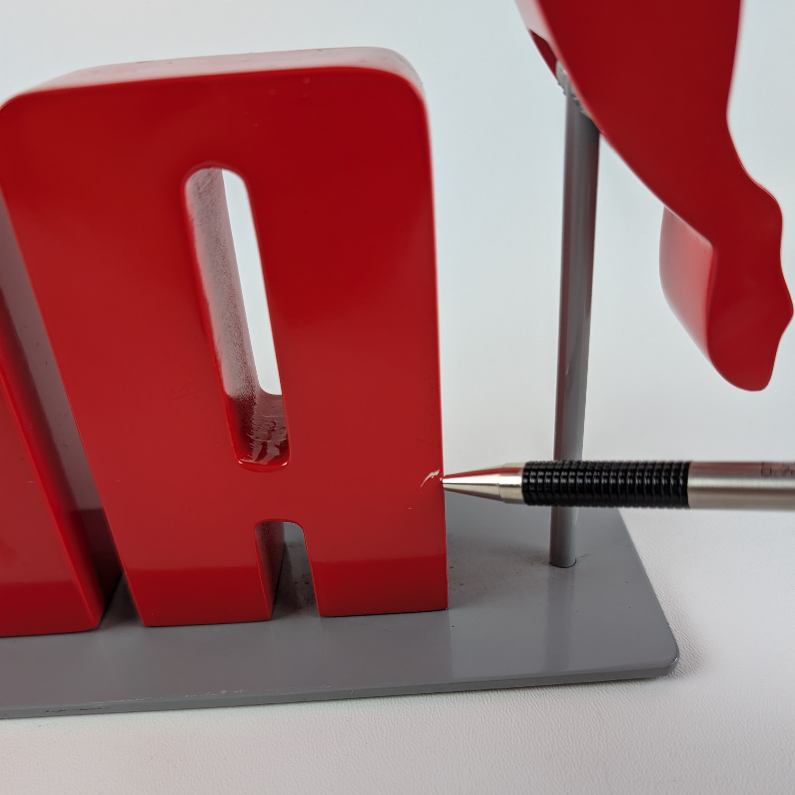 Puma Sneaker Shoe Store Advertising Red Counter Tabletop Display Stand Sign 20″