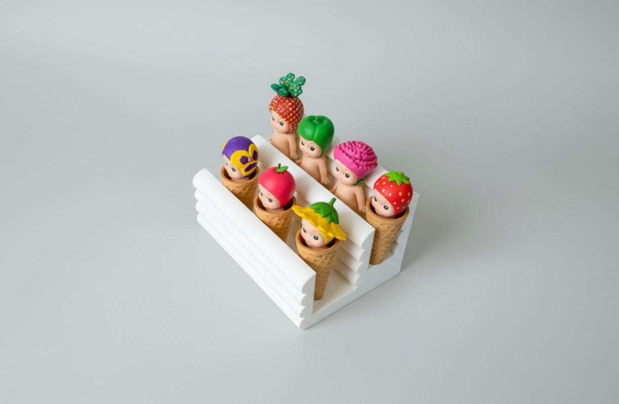 Sonny Angel Tiered Display Stand – Pastel Mini Toy Organizer