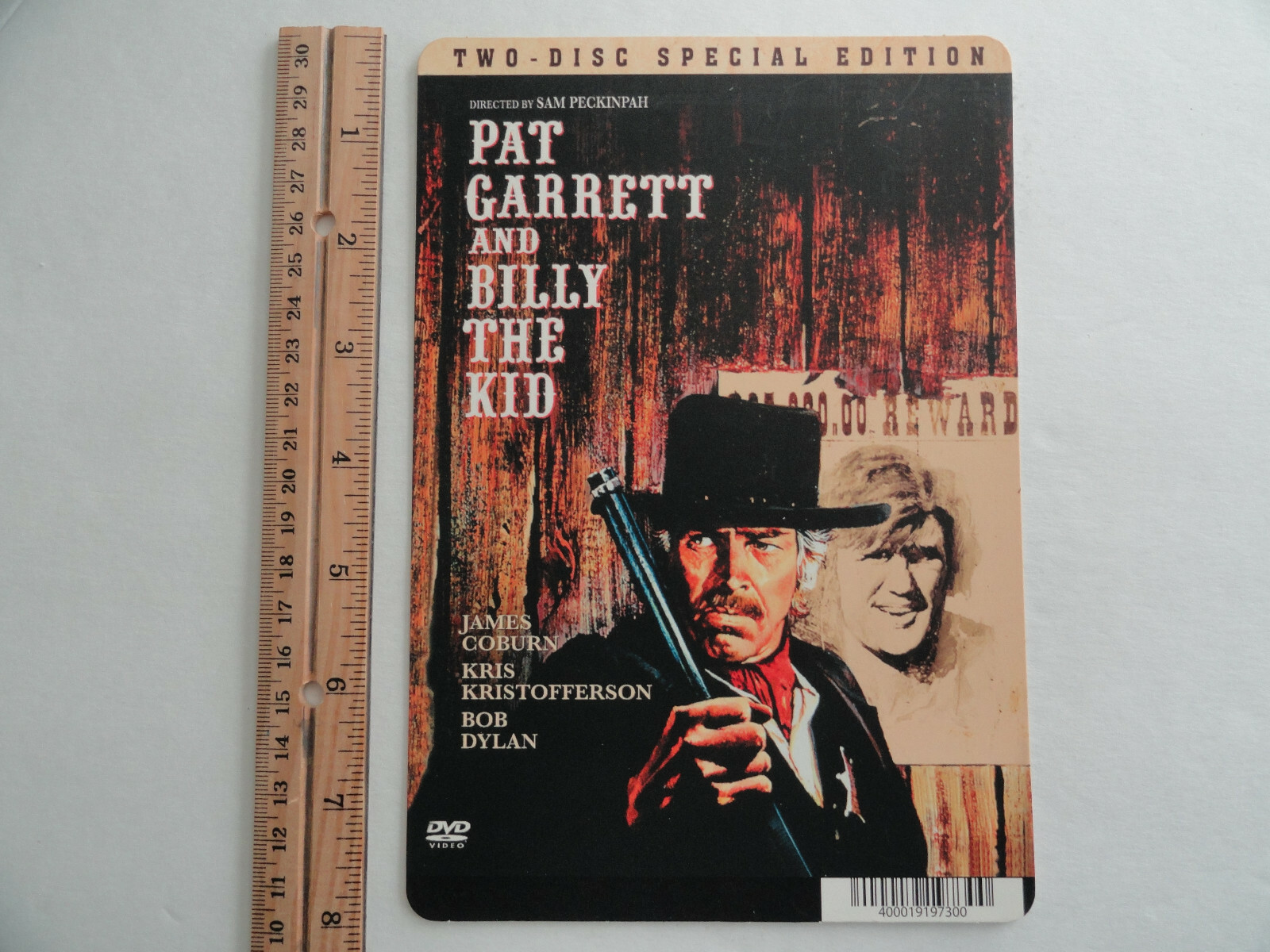 PAT GARRETT AND BILLY THE KID – BLOCKBUSTER VIDEO BACKER CARD 5.5″X8″ – NO MOVIE