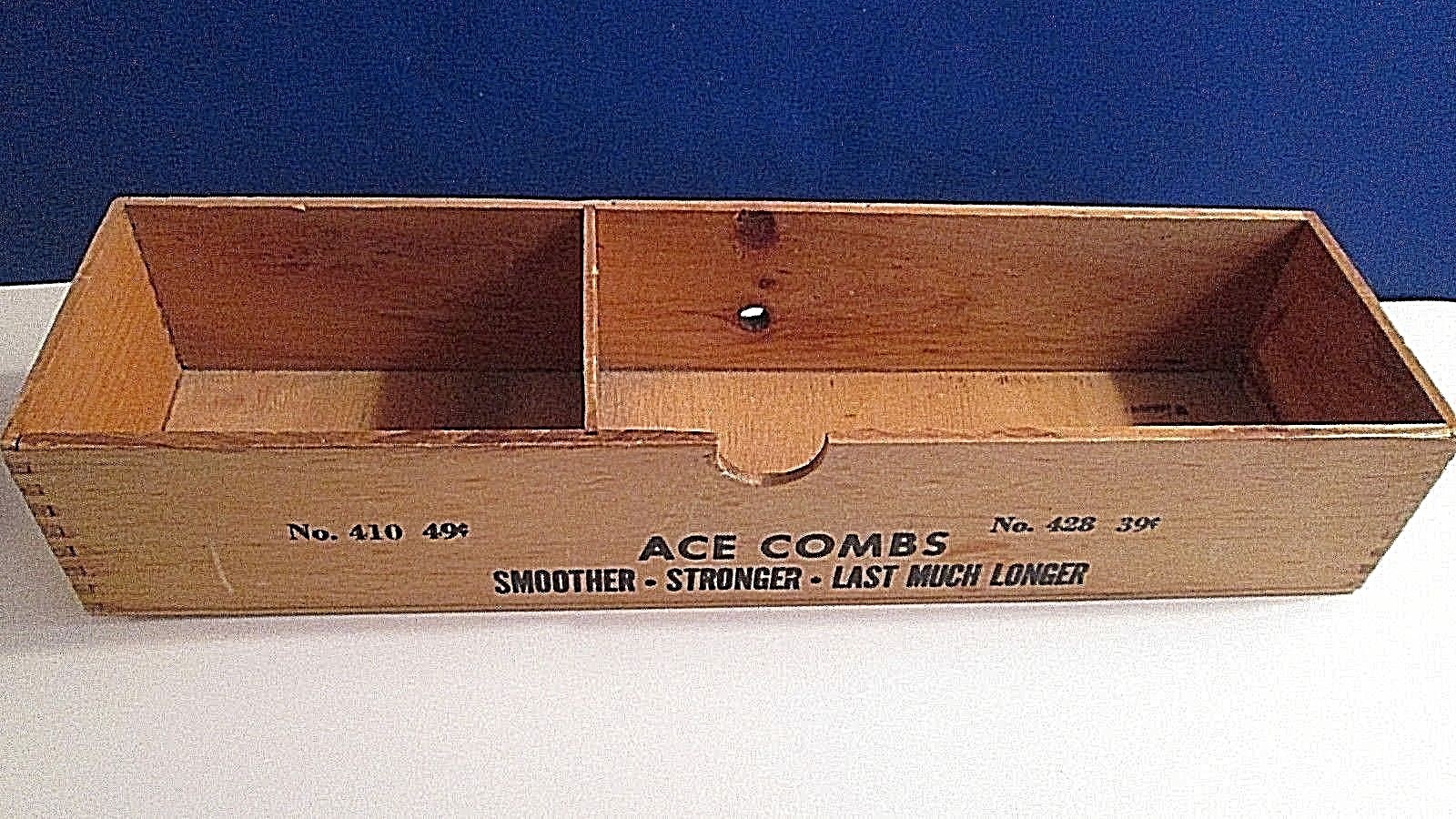 VINTAGE DIME STORE COUNTER DISPLAY~ ACE COMBS Smoother Stronger Last Much Longer