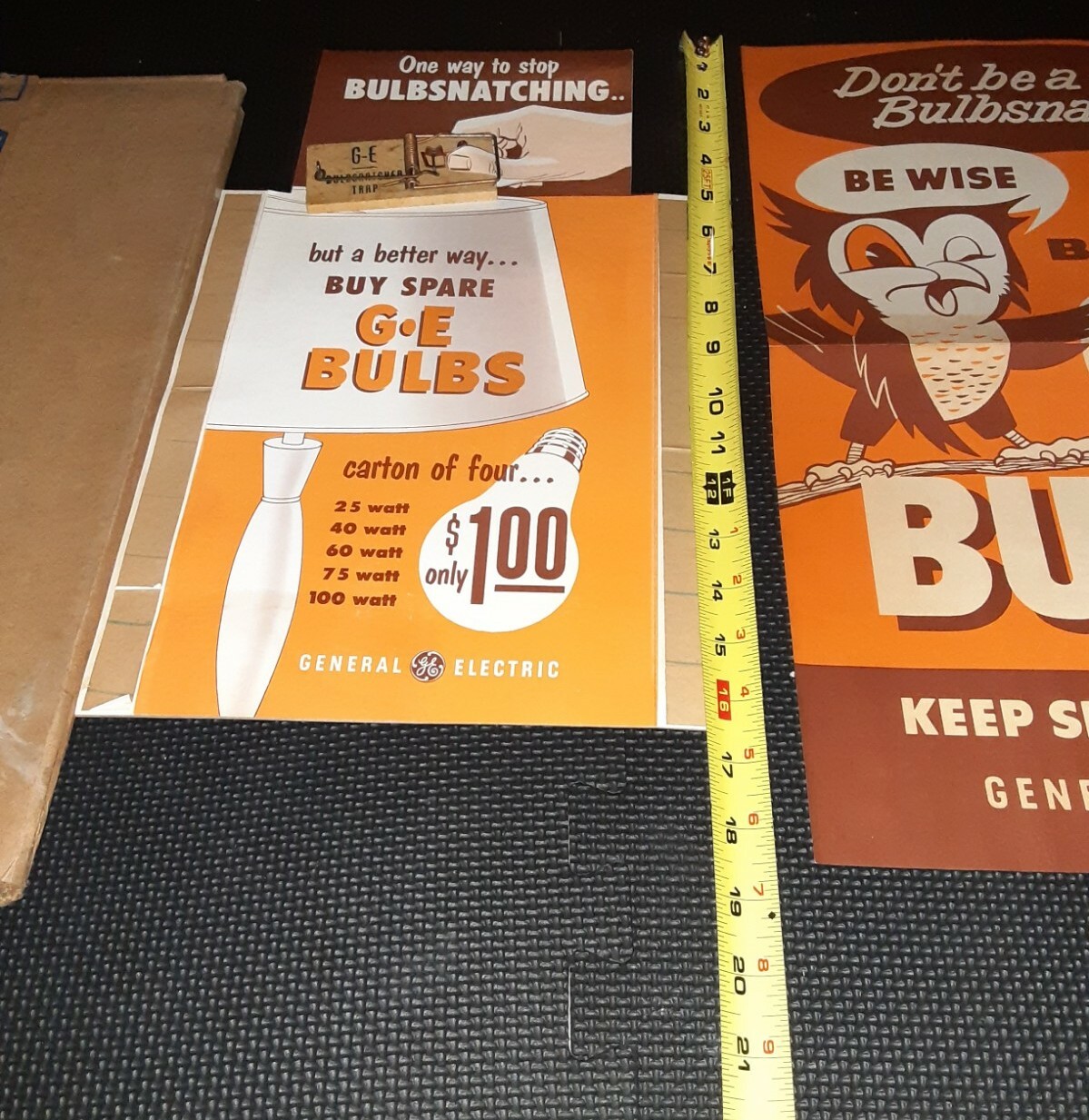 GE Vintage Store Advertising Display 1959 General Electric Original Shipping Box
