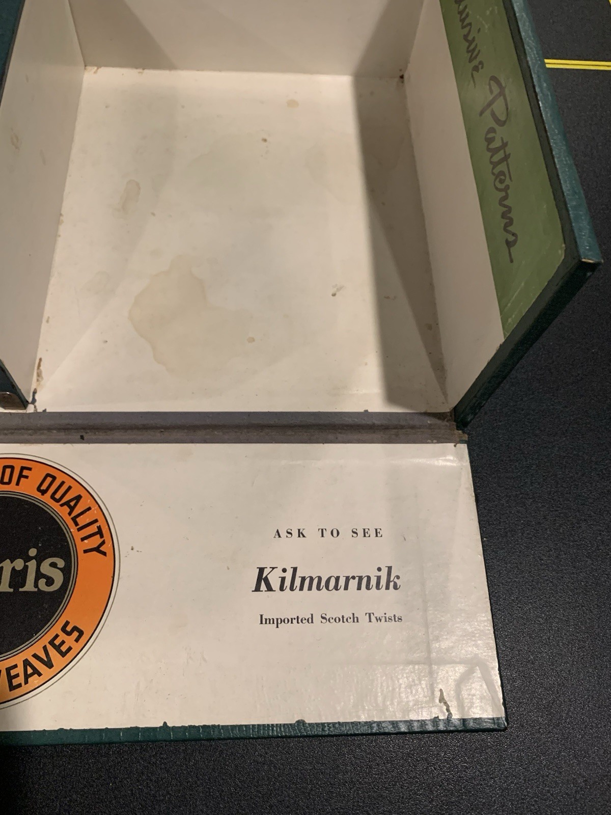 Vintage 1940’s Store Salesman Sample Box Ferris Woolen Company Chicago Illinois