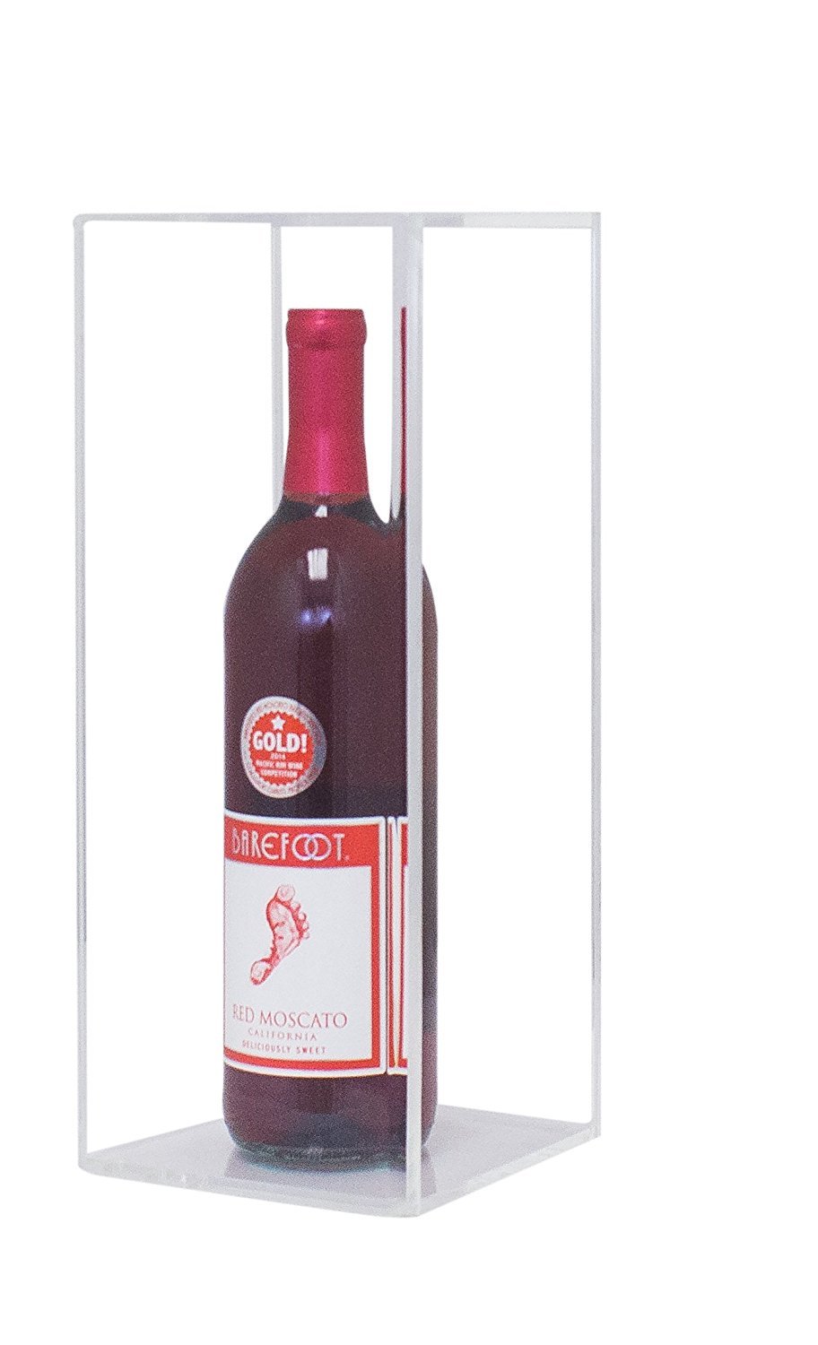 Deluxe Clear Back Acrylic Wine Bottle Display Case (A017-CB)