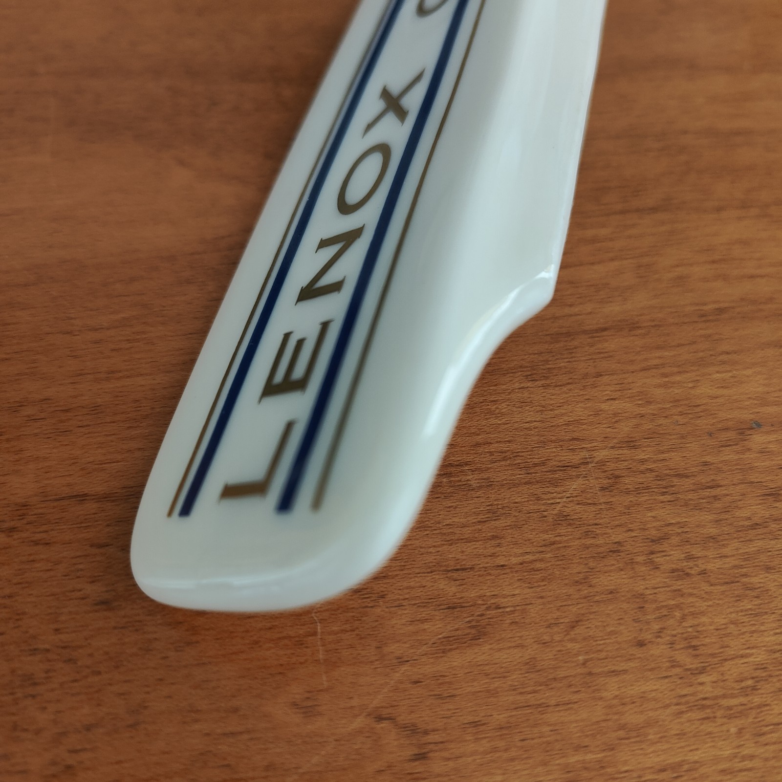 Lenox Crystal Display Counter Dealer Sign Porcelain Gold & Blue Advertising USA