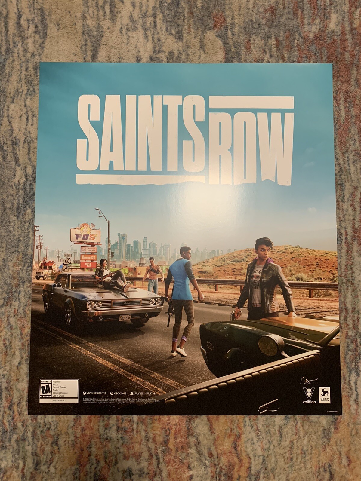 Saints Row Playstation PS5 PS4 Xbox 1 Promo Store Sign GameStop Display Ad
