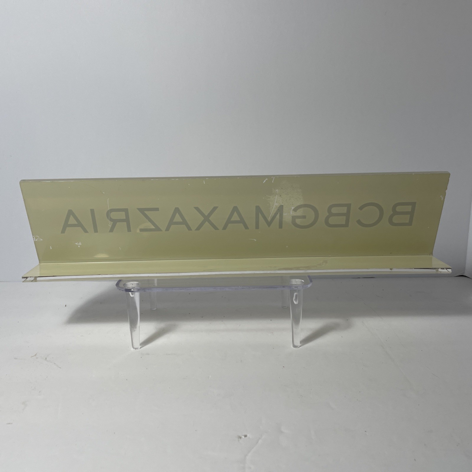BCBGMAXAZRIA Designer Retail Countertop Display Sign Logo Gold Black Acrylic
