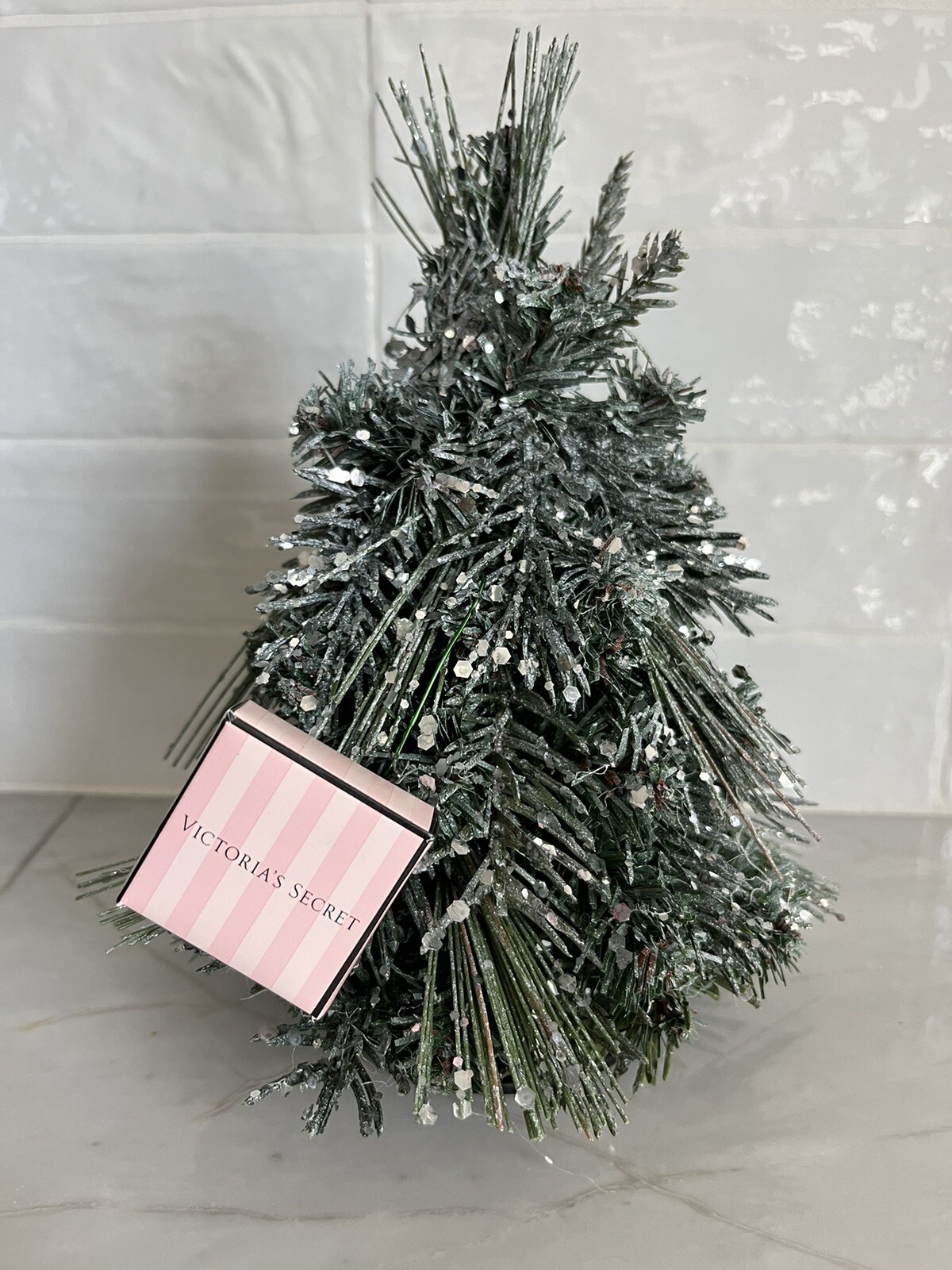 Victoria’s Secret Christmas Tree Store Display Flocked Glittered Gift Ornament