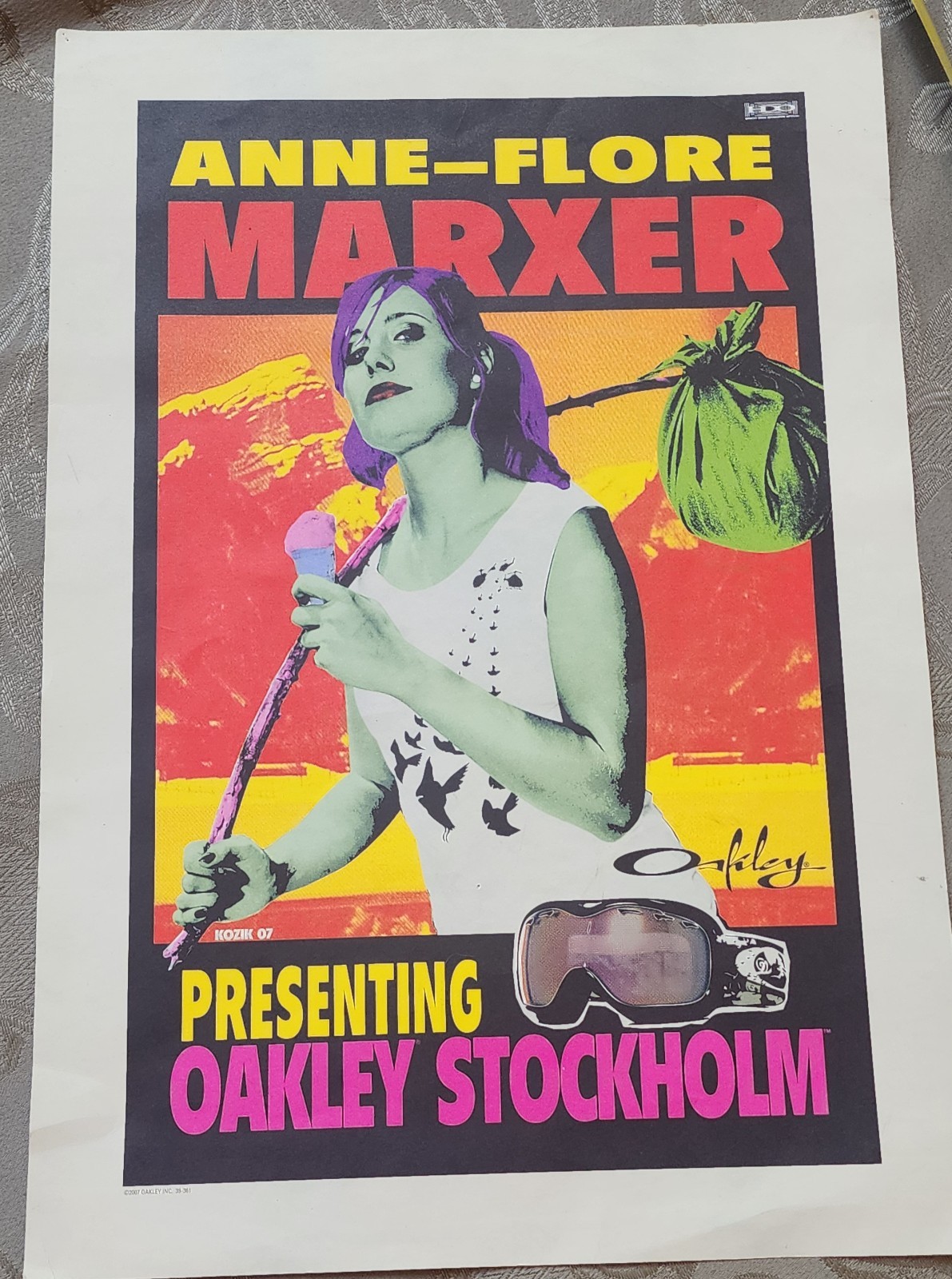 Oakley 2007 13″ X 18″ Poster ANNE-FLORE MARXER Stockholm Kozik Advertisement