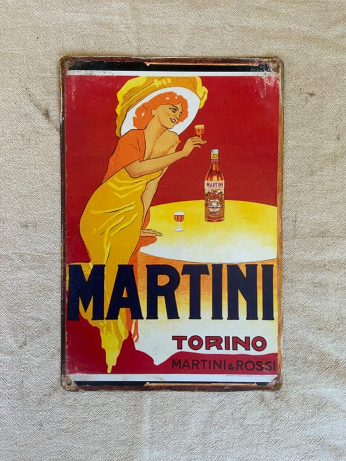 Metal sign, Martini Torino, 20×30 cm