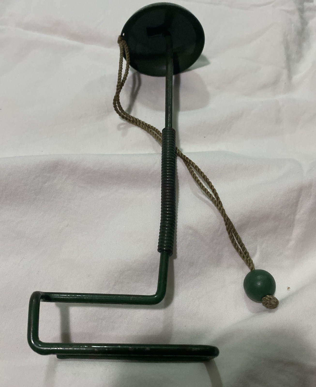 Vintage Hat or Wig Display Stand, Metal, Pullback String, Store Display 1920/30s