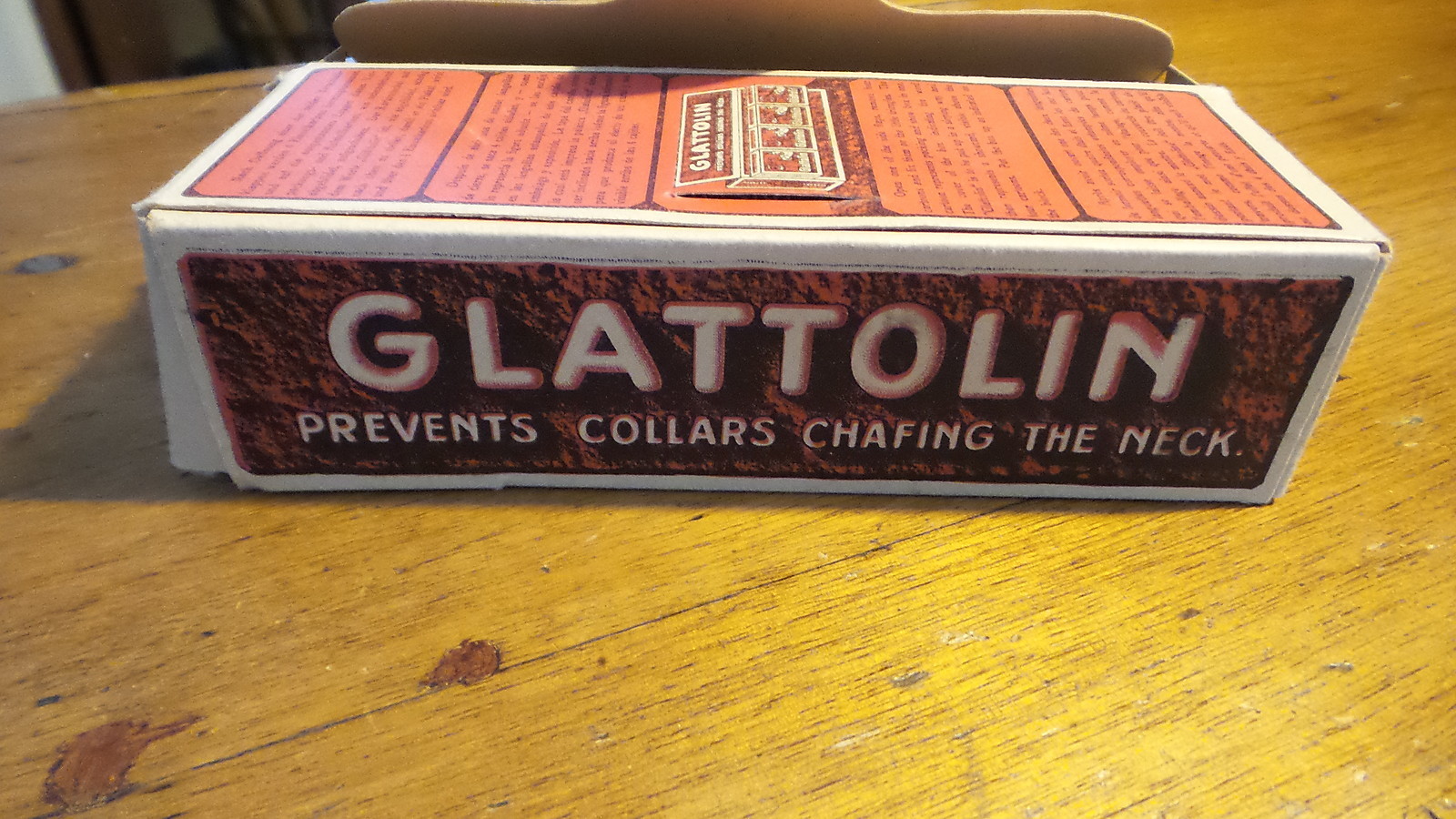 Antique Box OF 12, COUNTRY STORE DISPLAY GLATTOLIN Prevents Collar Chafing Neck
