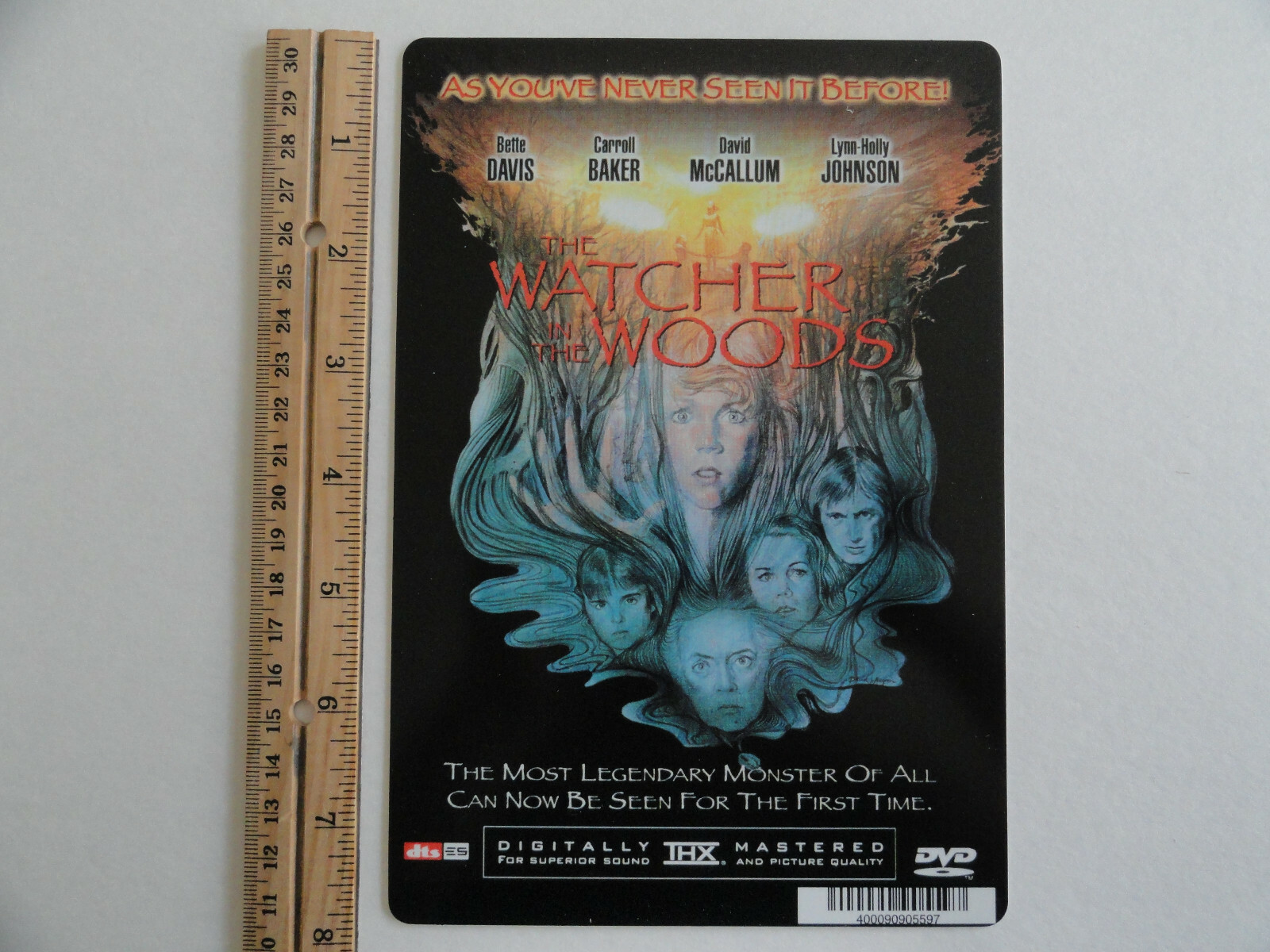 THE WATCHER IN THE WOODS – BLOCKBUSTER VIDEO BACKER CARD 5.5″X8″ NO MOVIE