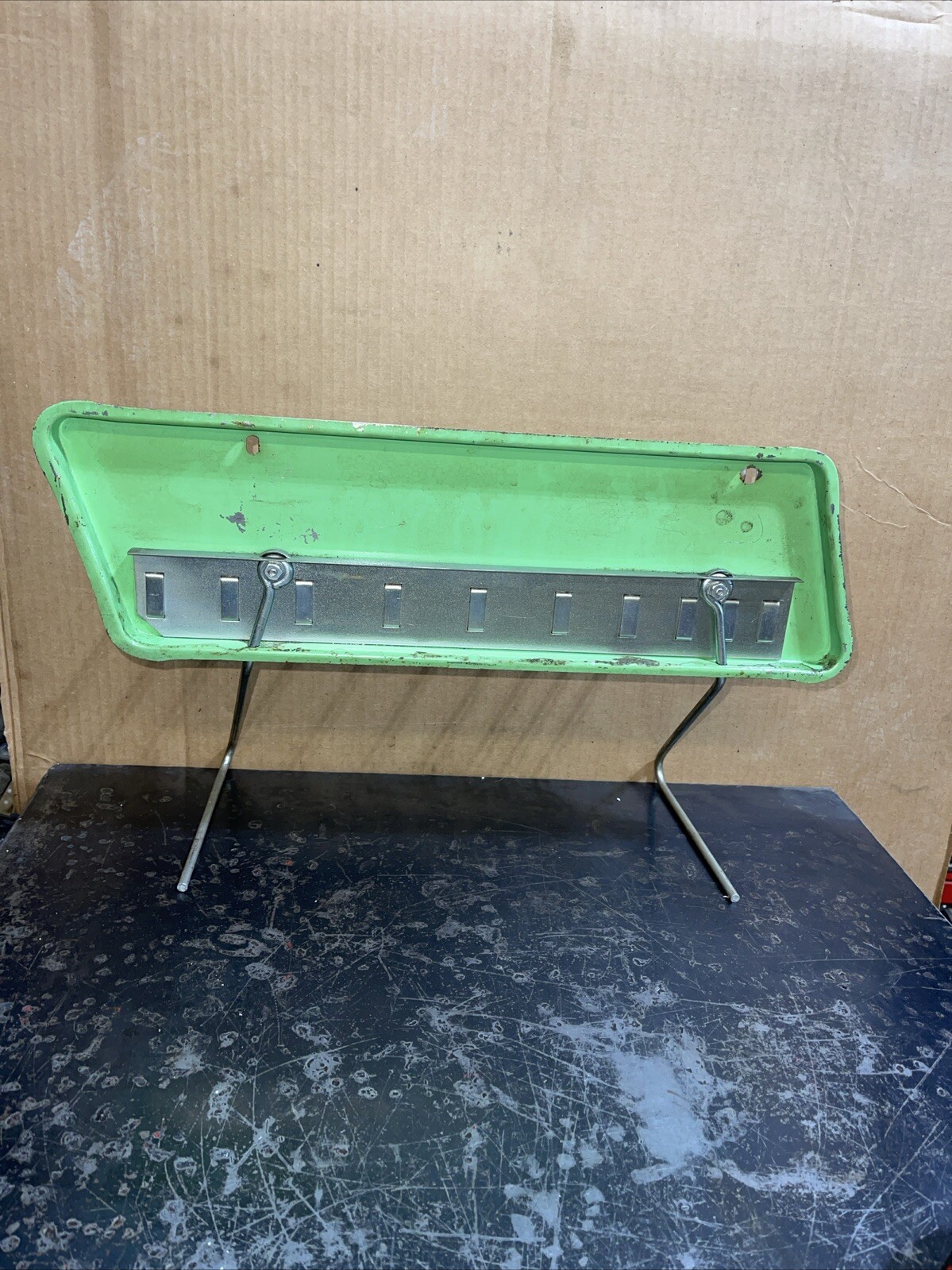 Antique Vintage Larson Eyebolts Hardware Display Rack Tin