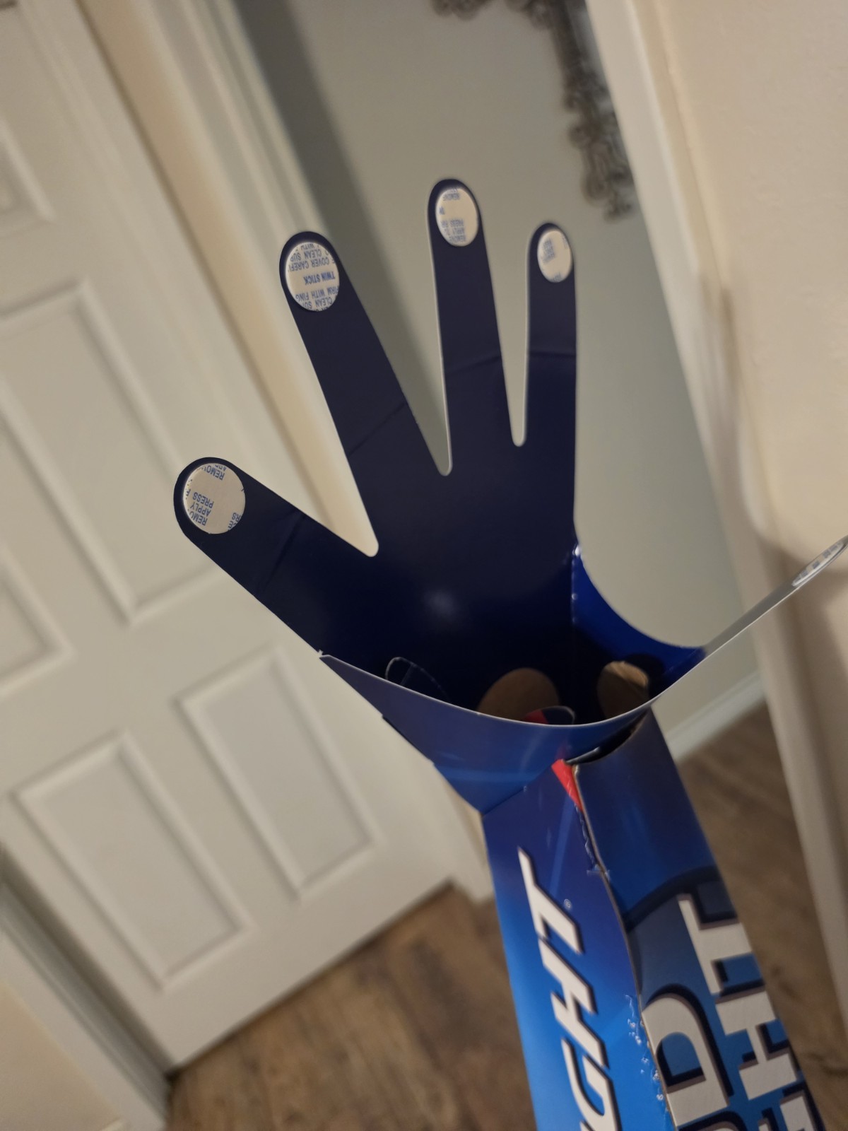 Cardboard Budlight Football Player Display NEW with inflatable football.