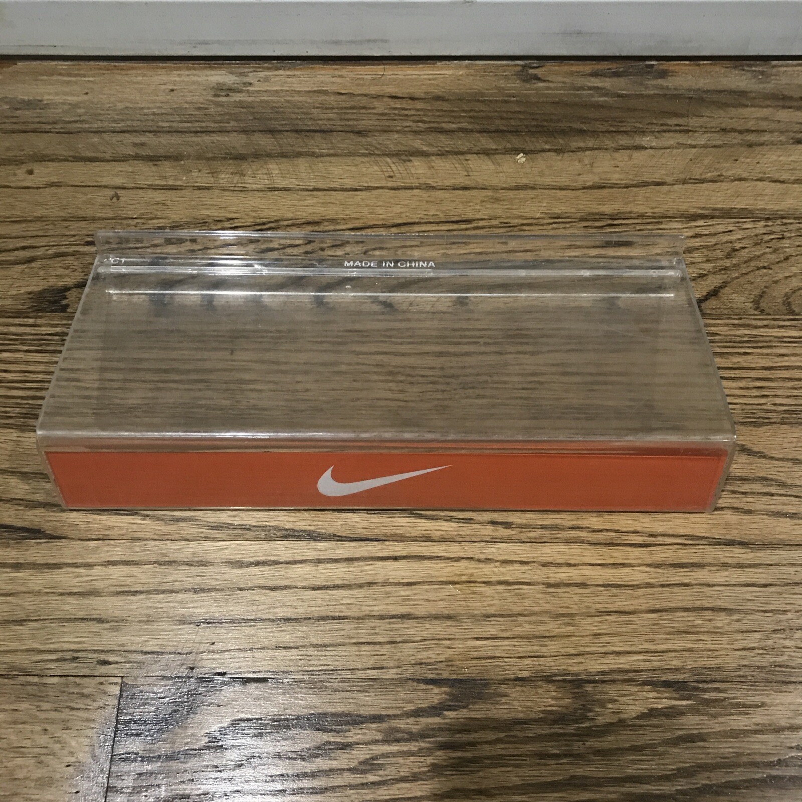 Lot Of 5 Nike Orange White Lucite Slat Wall Shoe Displays