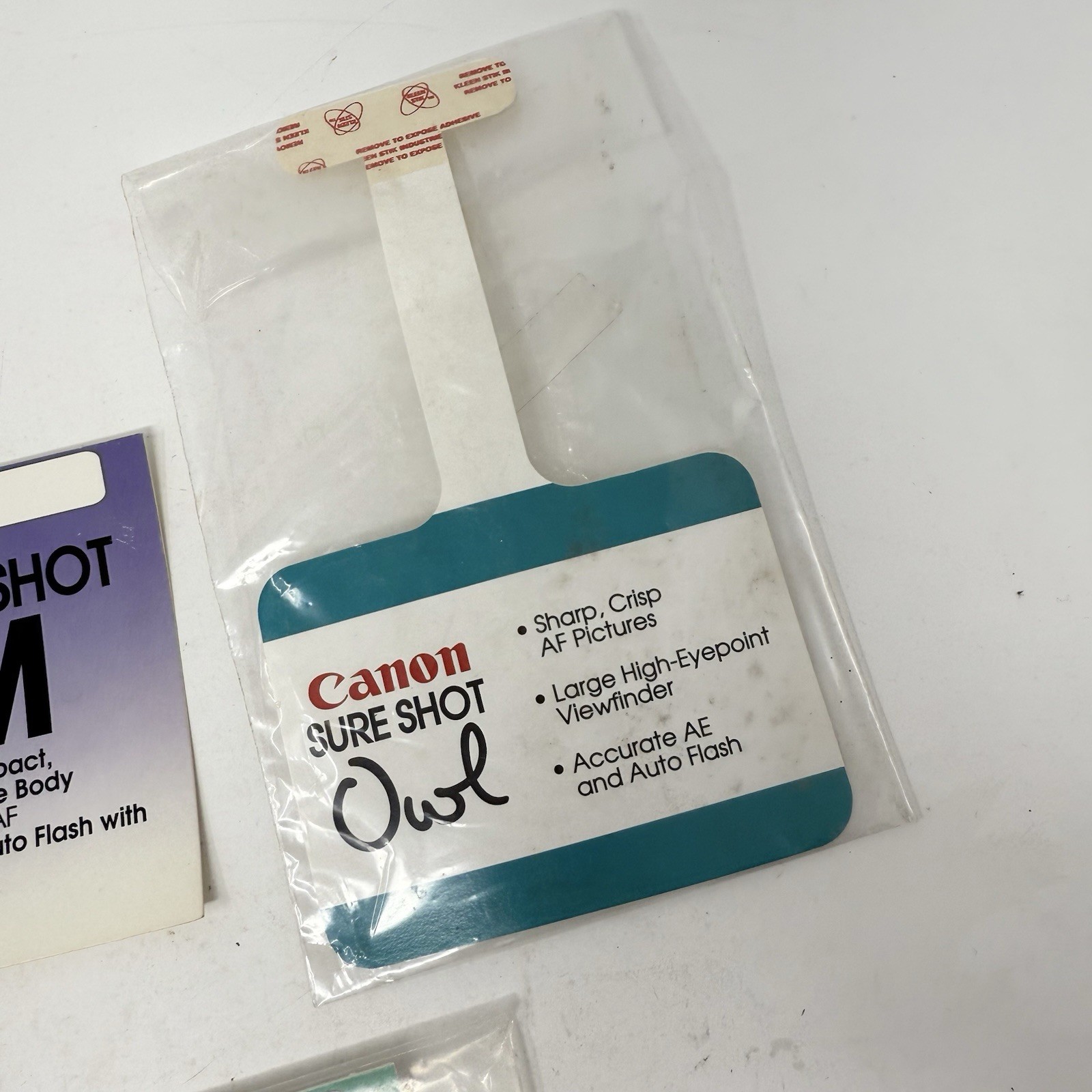 Canon Dealer Display Inserts Paper Store Advertising VTG Retail Sure Shot A1 Owl