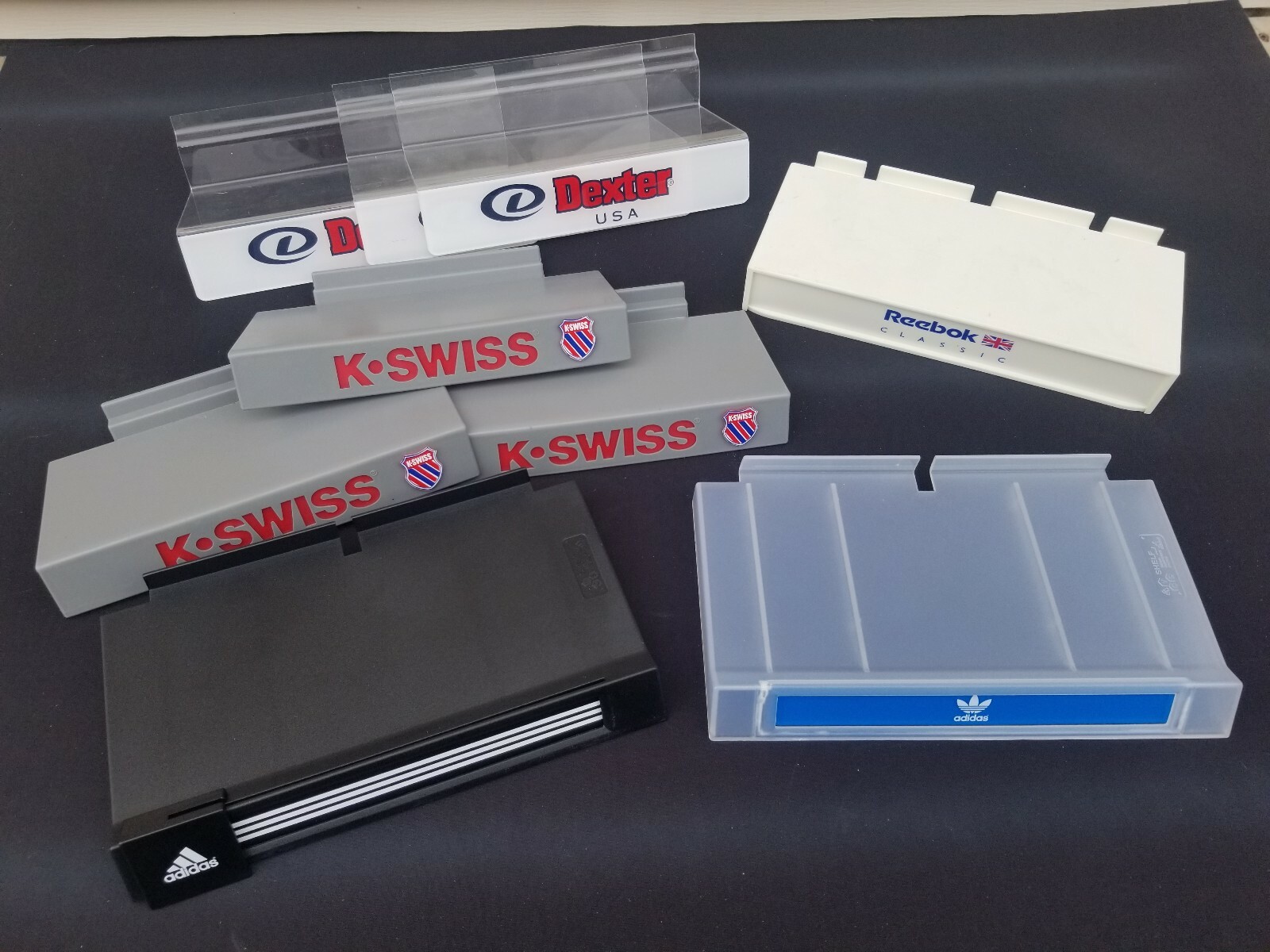 9 Shoe Shelves Slats Wall Retail Display Fixtures Adidas, K Swiss, Dexter Etc.