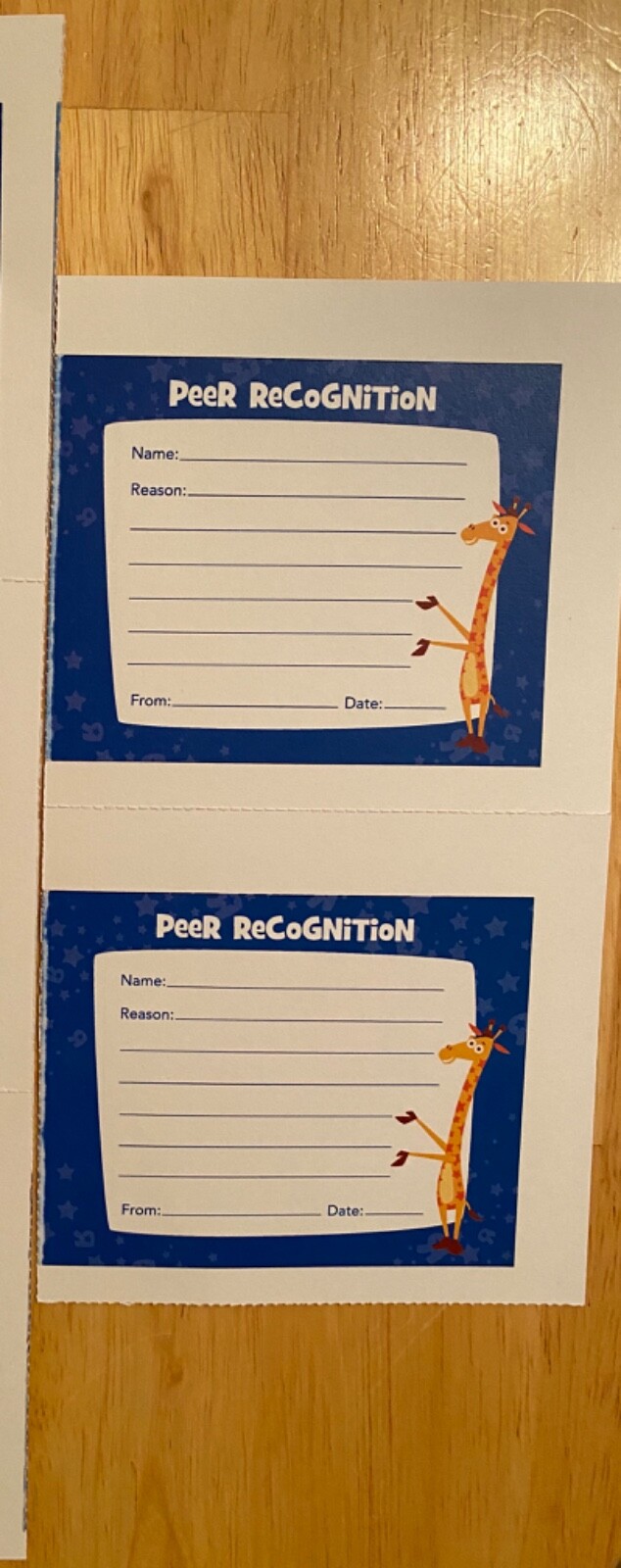Toys “R” Us Peer Recognition Cards – Set of 2