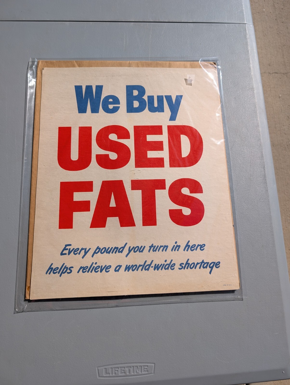 WW2 cardboard countertop display, new old stock with shipping We buy used fats 2