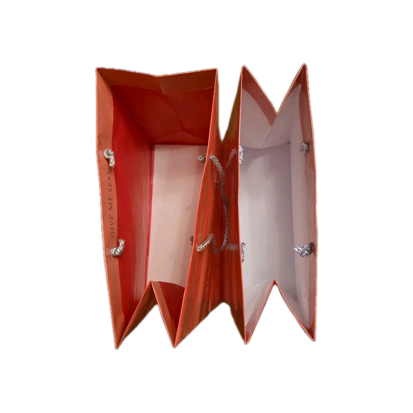 Vintage Victoria Secret Store Gift Paper Bag Rope Handles 9″x11″, Set Of 2
