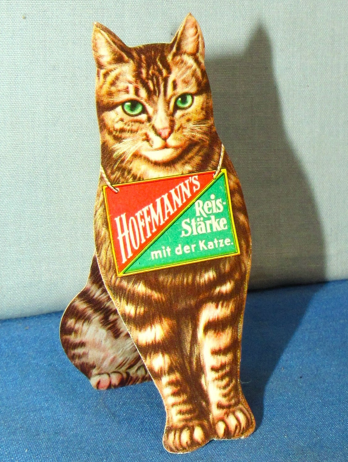 Cat “Stand-Up” Trade Card ~ Die Cut Starch Advertising ~ Stands on Front Paws