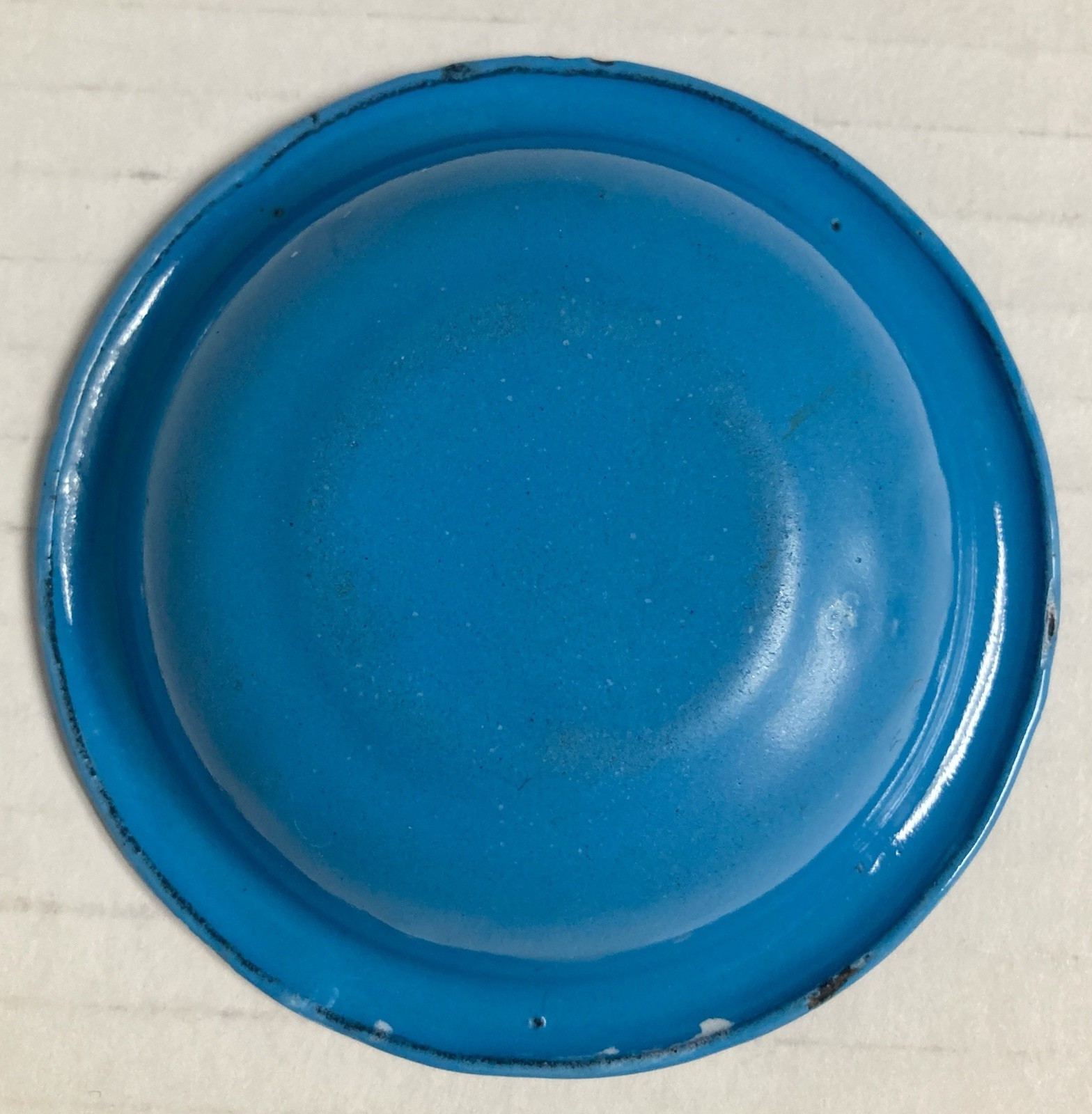Antique SALESMAN SAMPLE Bowl-Manufacturers Of Lava & Volcanic Enameled Ware
