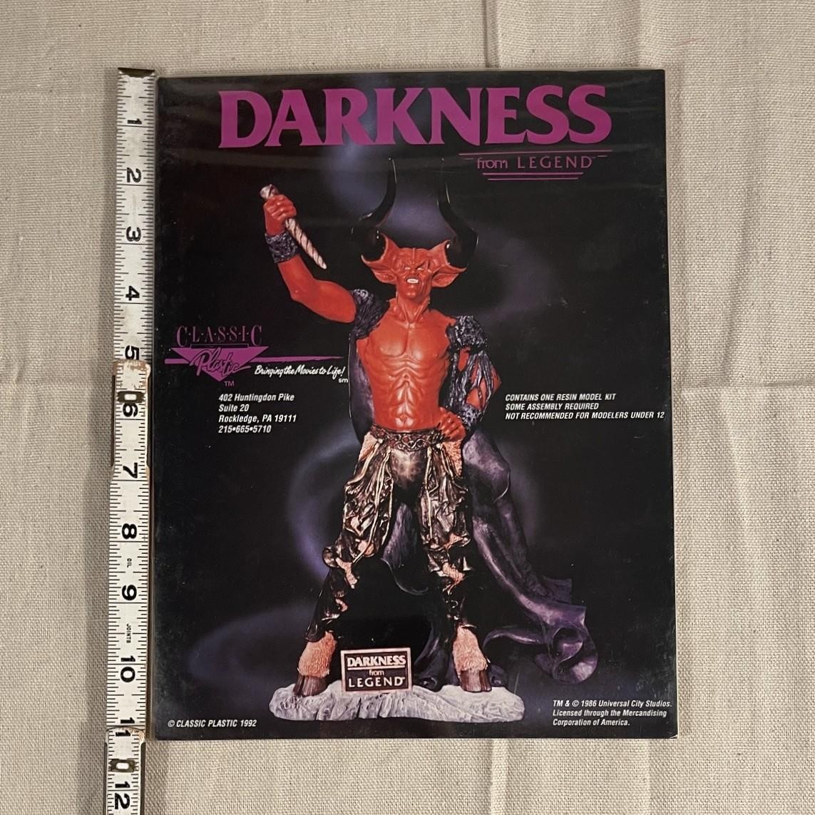 Classic Plastic 1992 Promo Counter Standee DARKNESS from LEGEND Model Kit Advert