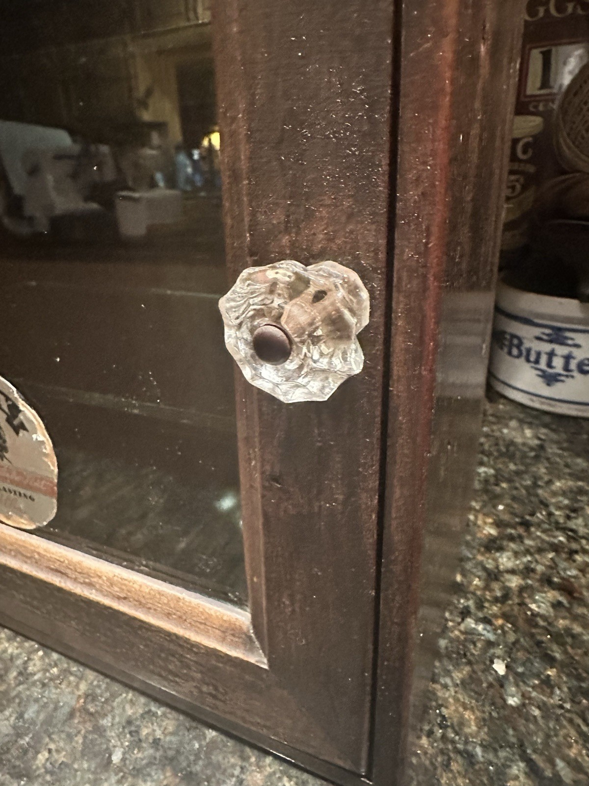 Antique Roux Lash & Brow Tint Beauty Salon/General Store Cabinet Display Case