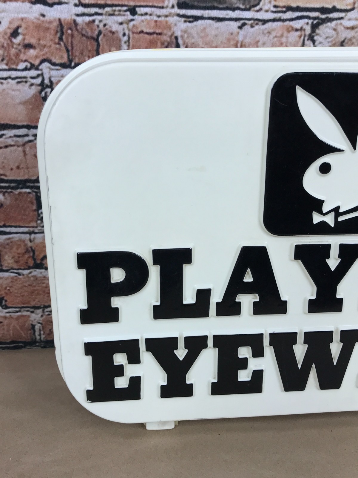 Scarce Playboy Eyewear Plastic Lighted Advertising Sign 18″ x 13″