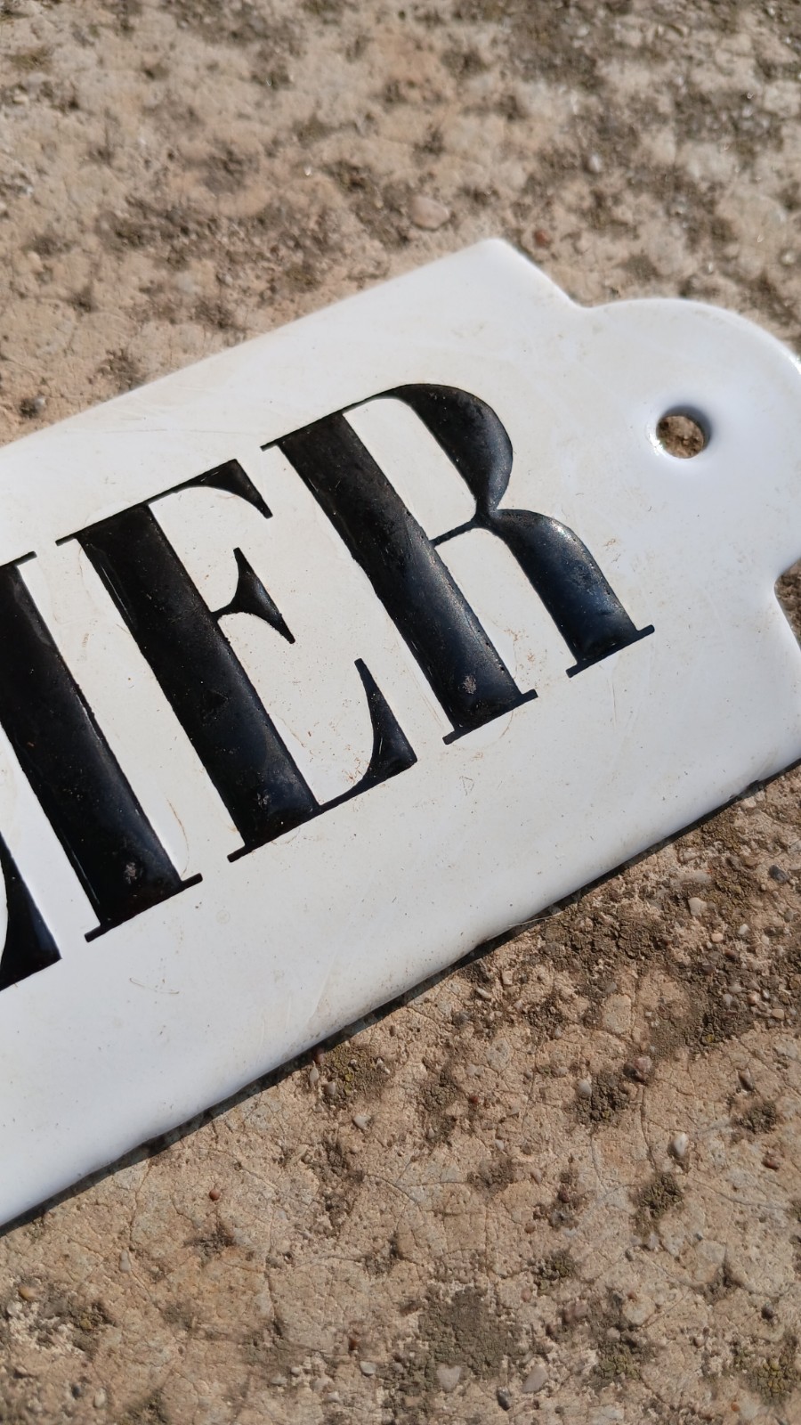 Vintage 1950s France ATELIER Domed Enamel Sign