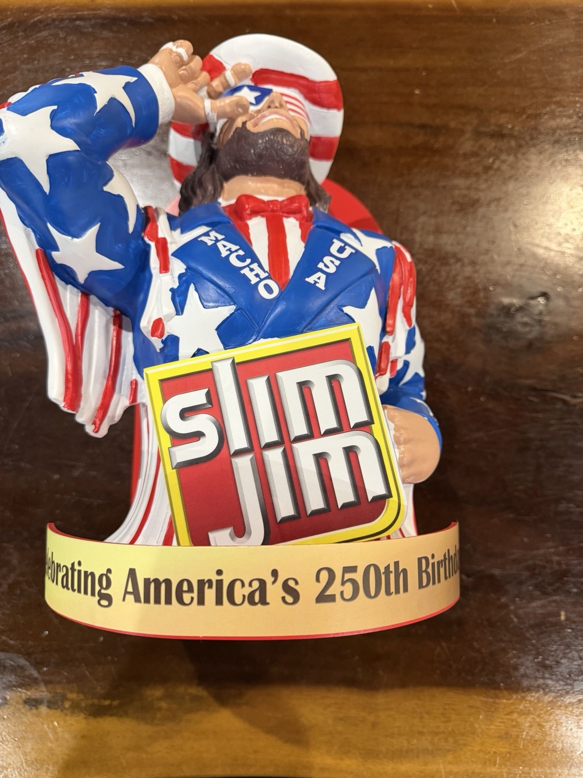 Rare Slim Jim Macho Man Randy Savage Store Display America’s 250th Anniversary