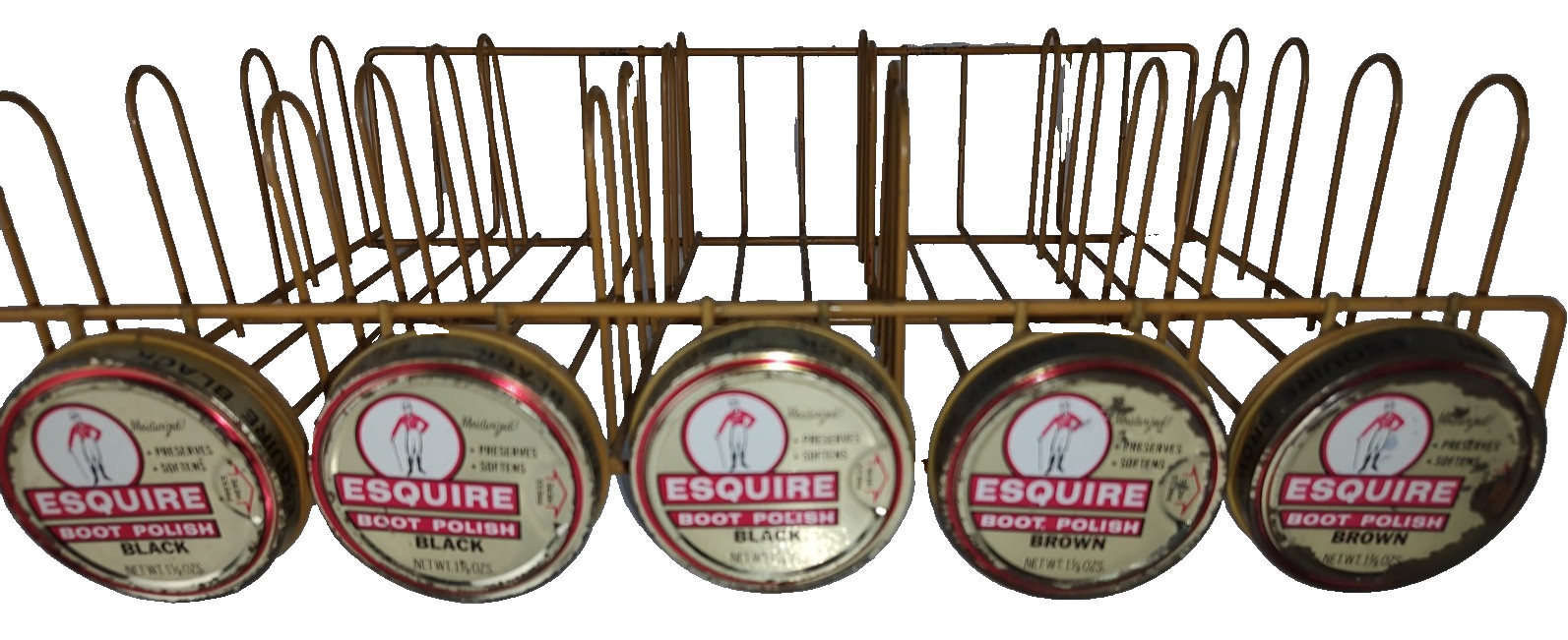 Esquire Shoe Polish Vintage Metal Rack Store Display Used
