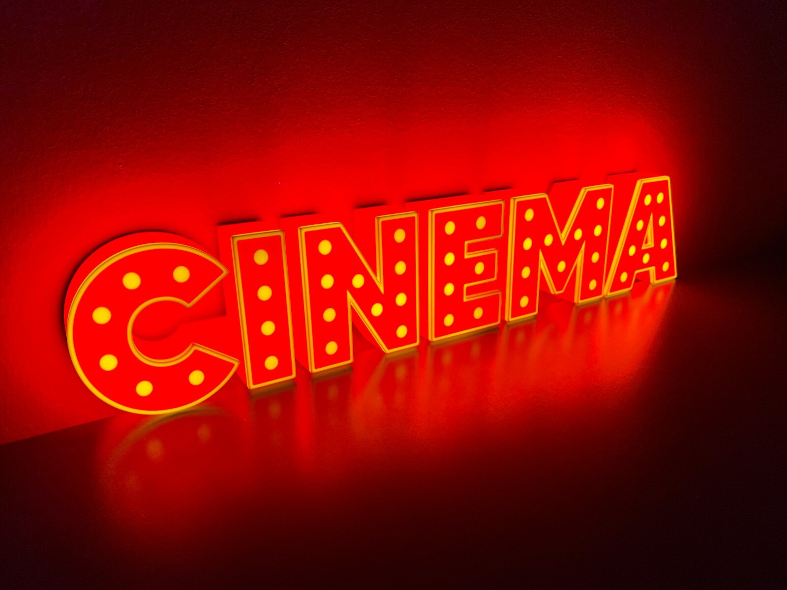 Cinema Sign Sign Sign Plaque Movie Cinema Lighted Sign Vintage Movies Logo