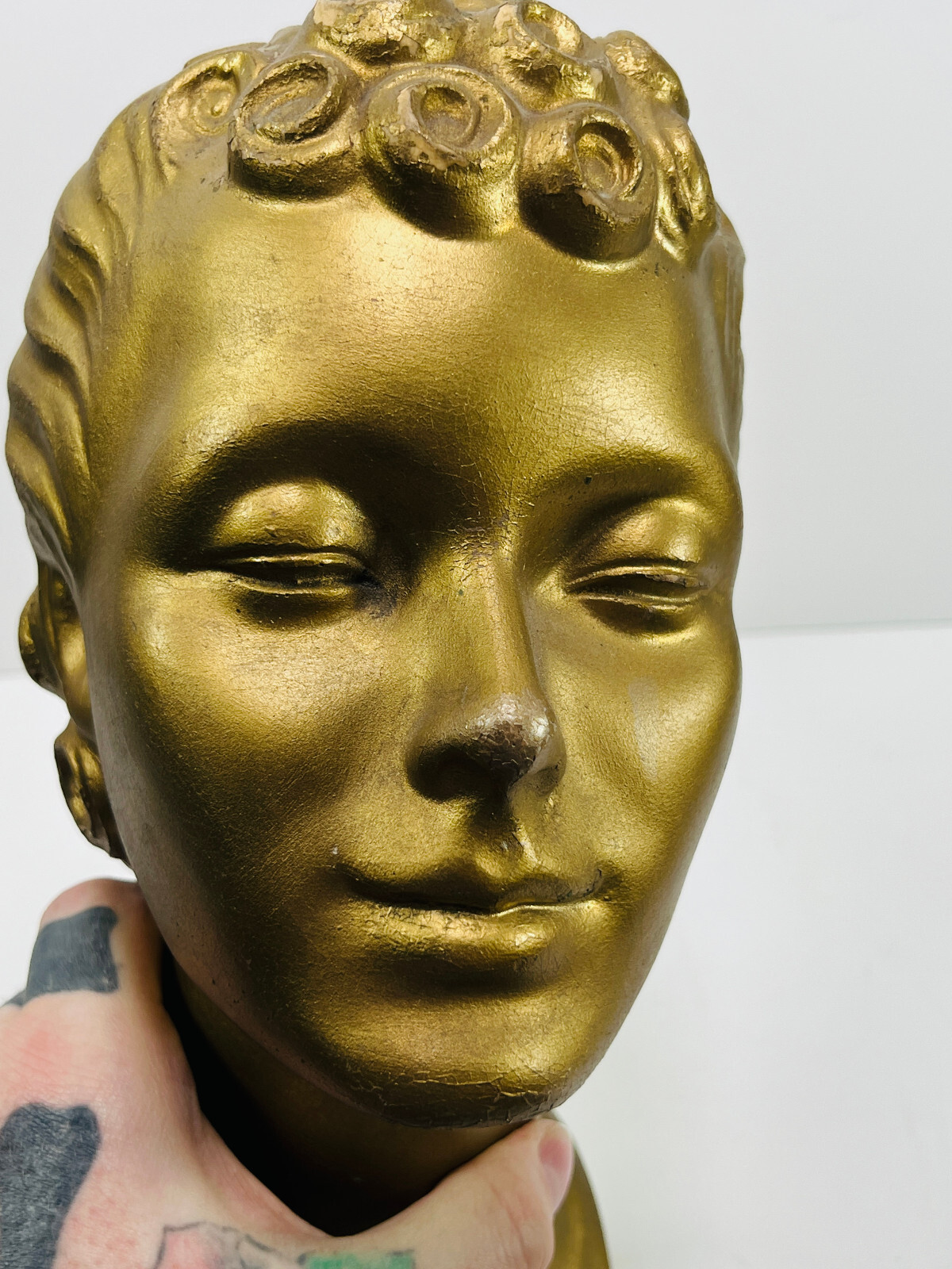 RARE 20’s Hollywood Rapid Dry Curlers Gold Store Advertising Display Mannequin