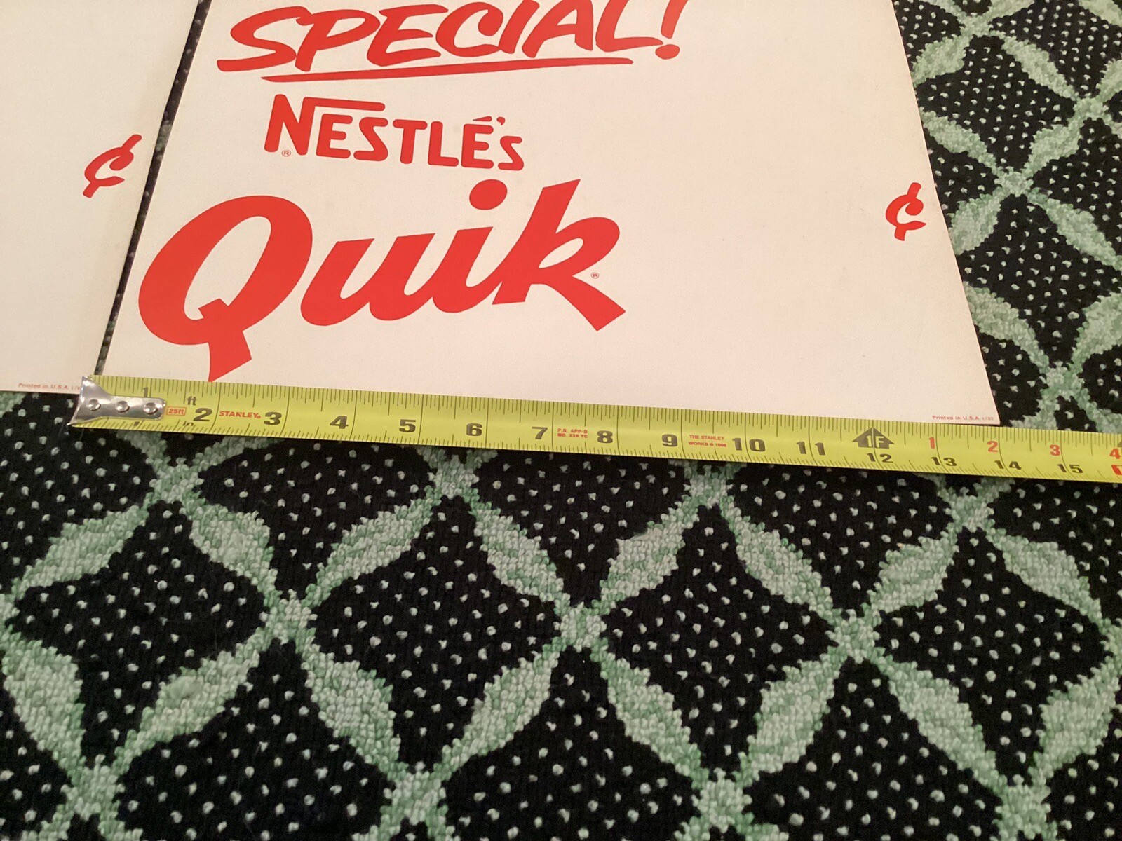 Nestle Quik Thick Cardboard Advertising Display Lot (6) Sign 14inx11in Vintage