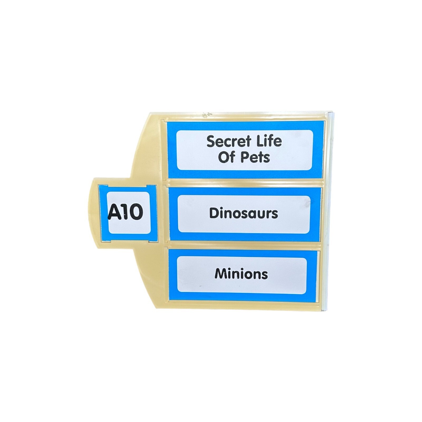 Toys R Us True Aisle Sign A10 Secret Life of Pets, Dinosaurs, Minions